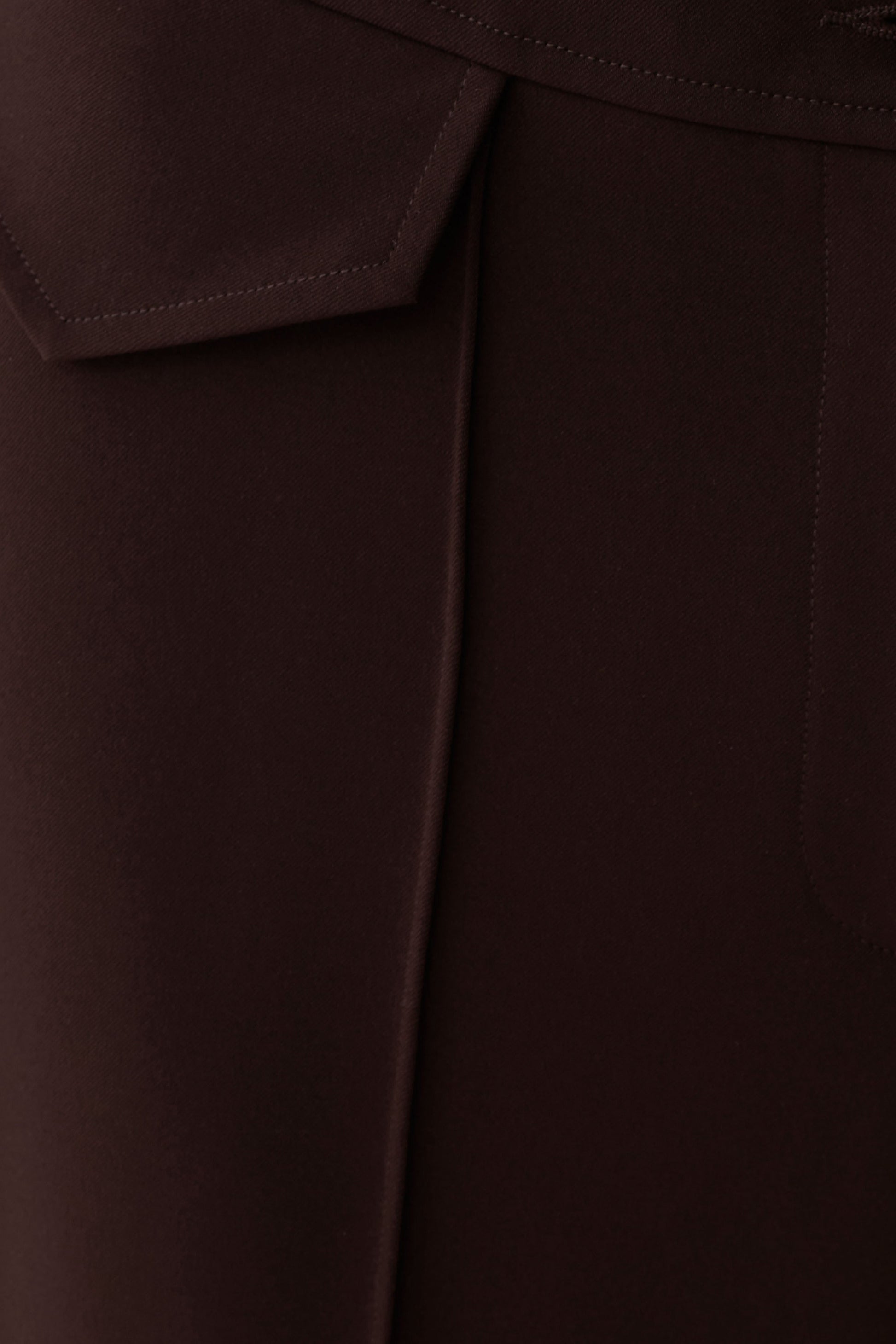 Darcie Fit And Flare Suiting Pants - Dark Chocolate #12