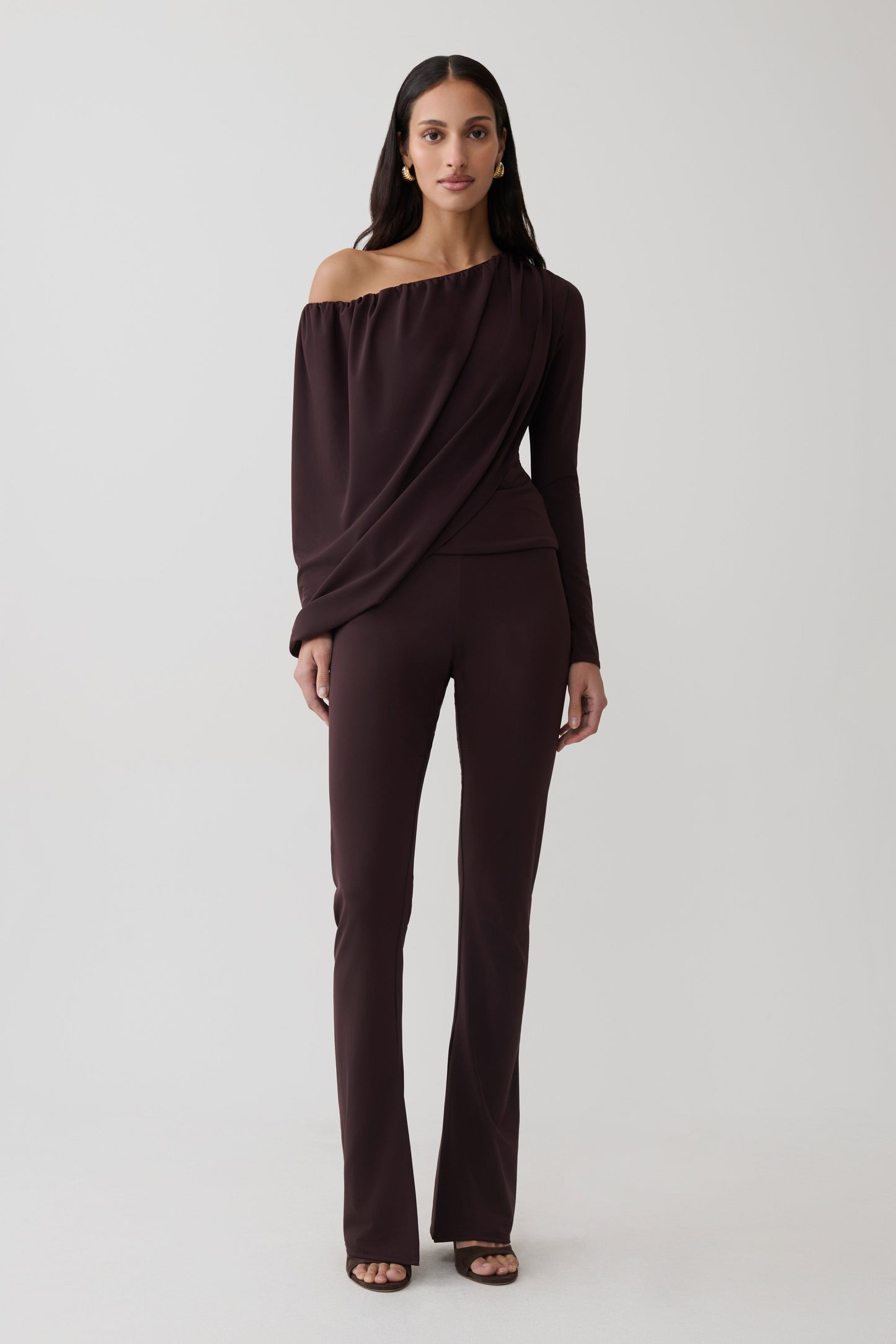 Fletcher Skinny Flare Pants - Chocolate
