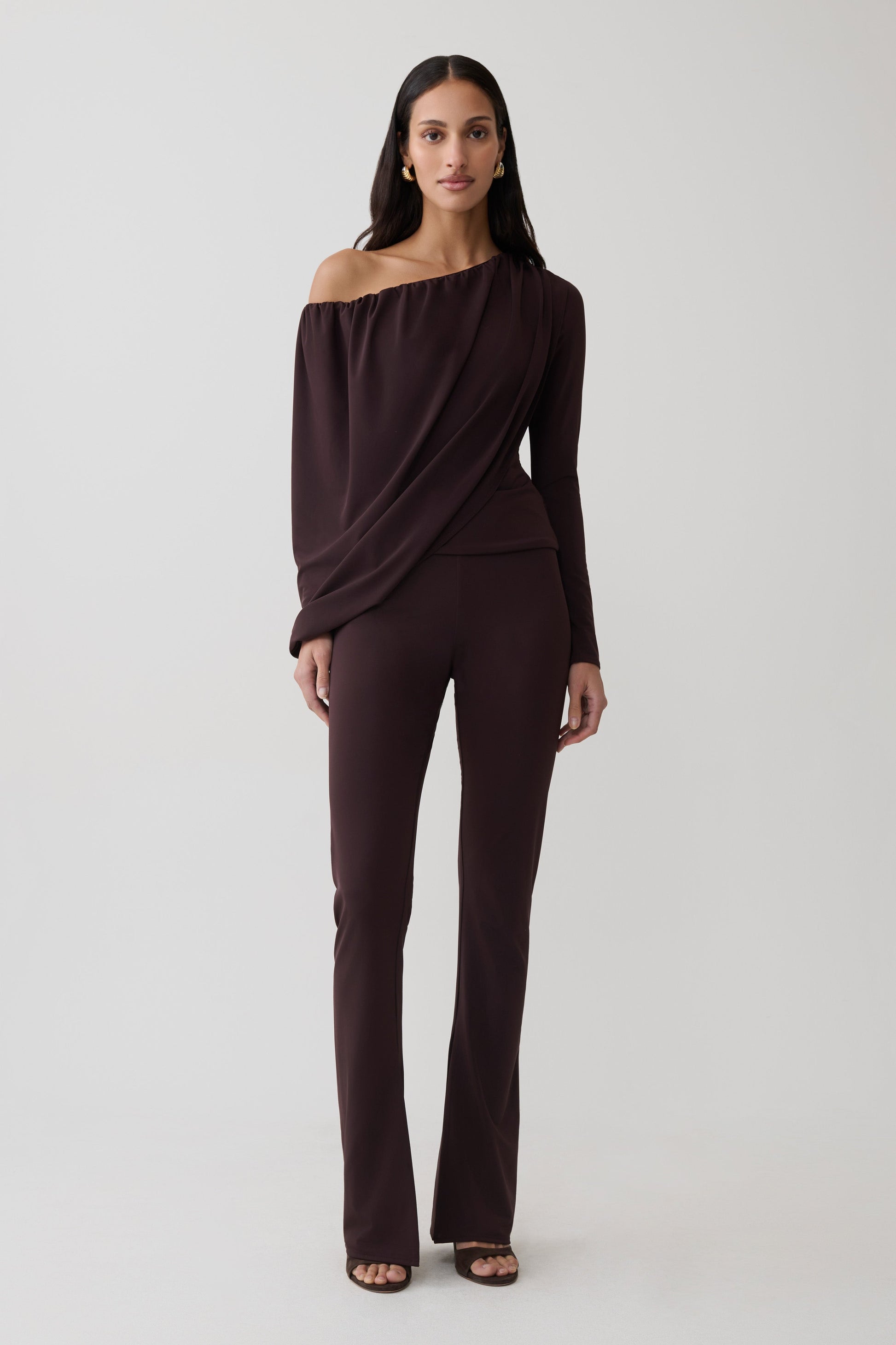 Fletcher Skinny Flare Pants - Chocolate #7