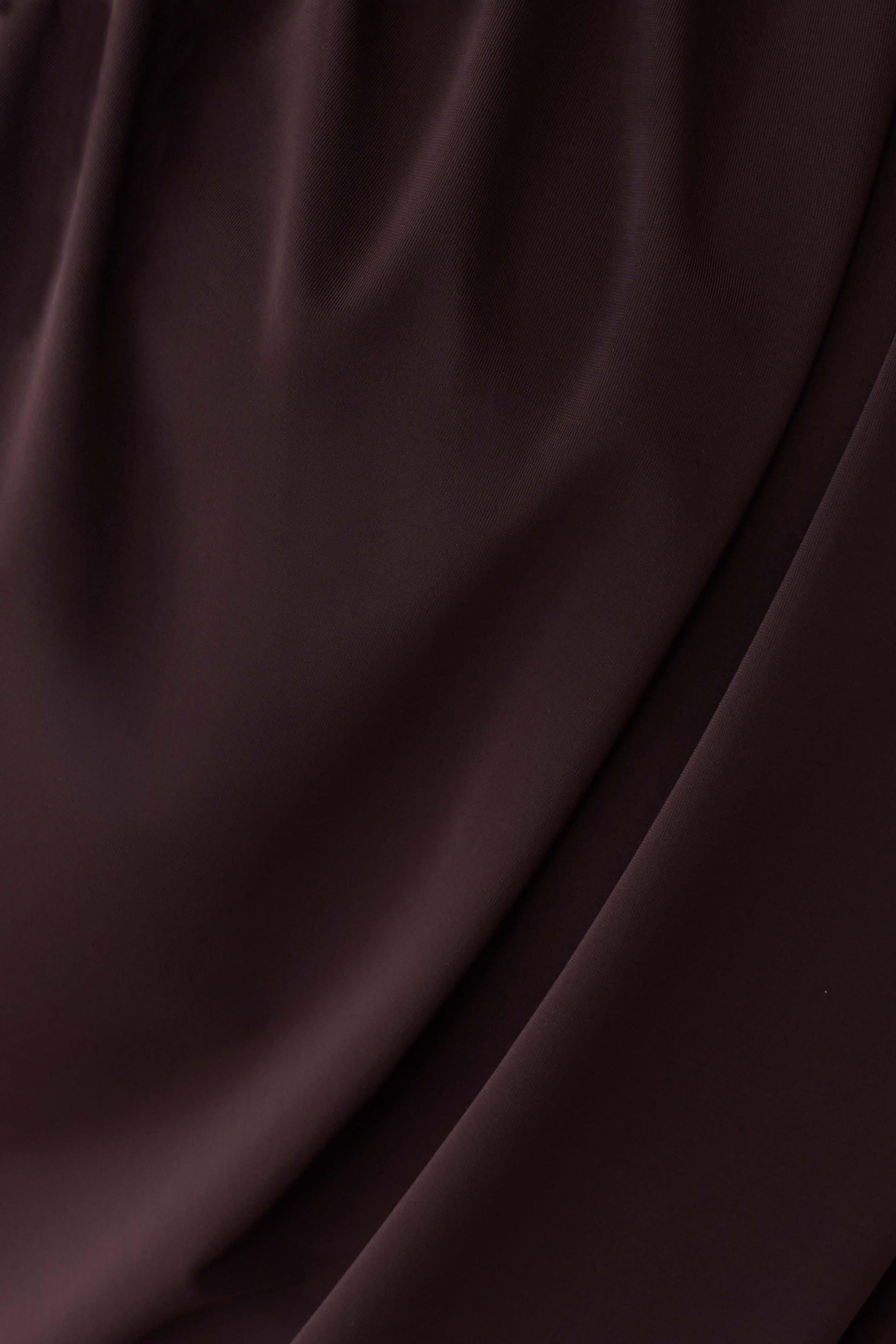 Yuri Long Sleeve Off Shoulder Draped Top - Chocolate #8