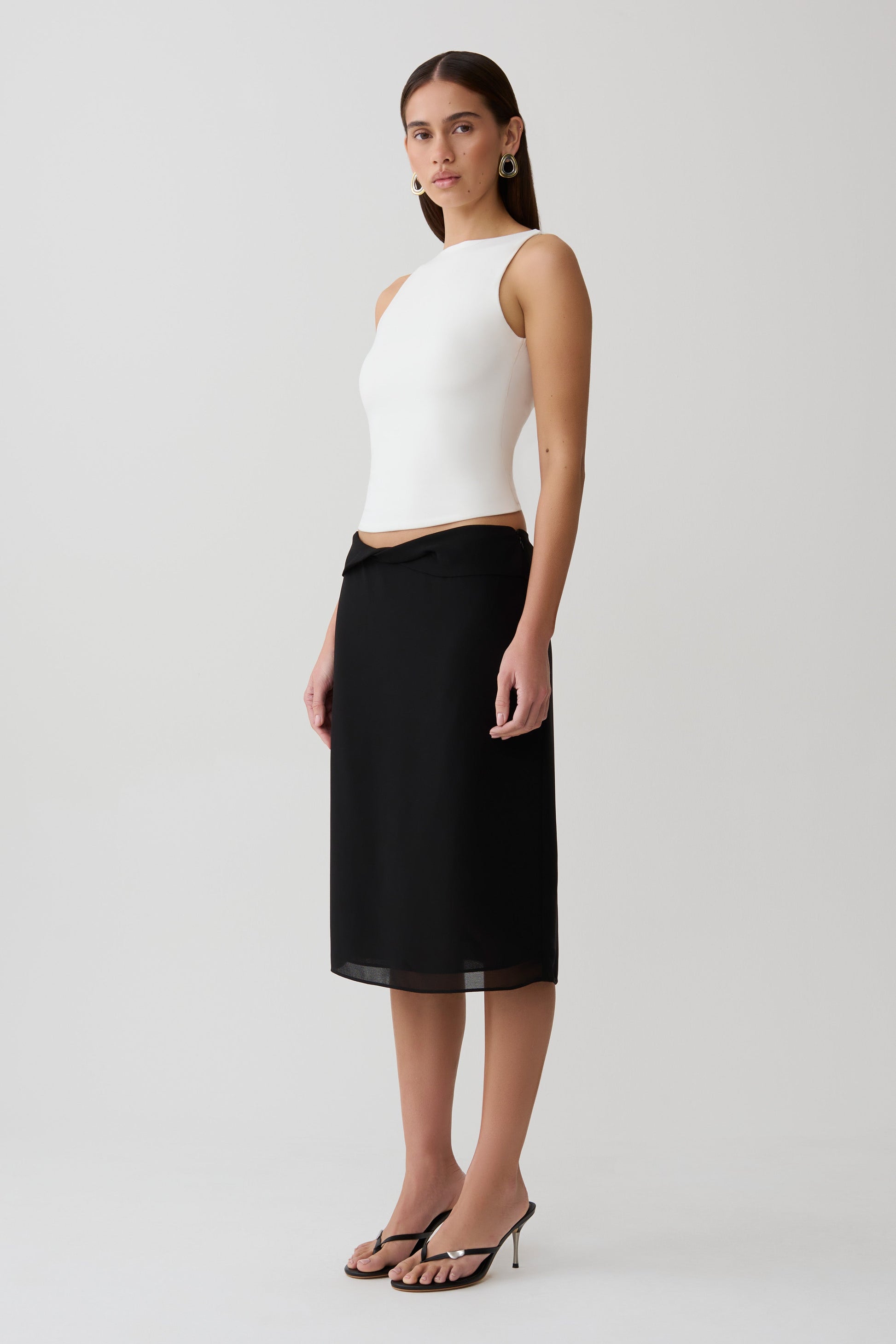 Yura Backless Twist Top - White #4