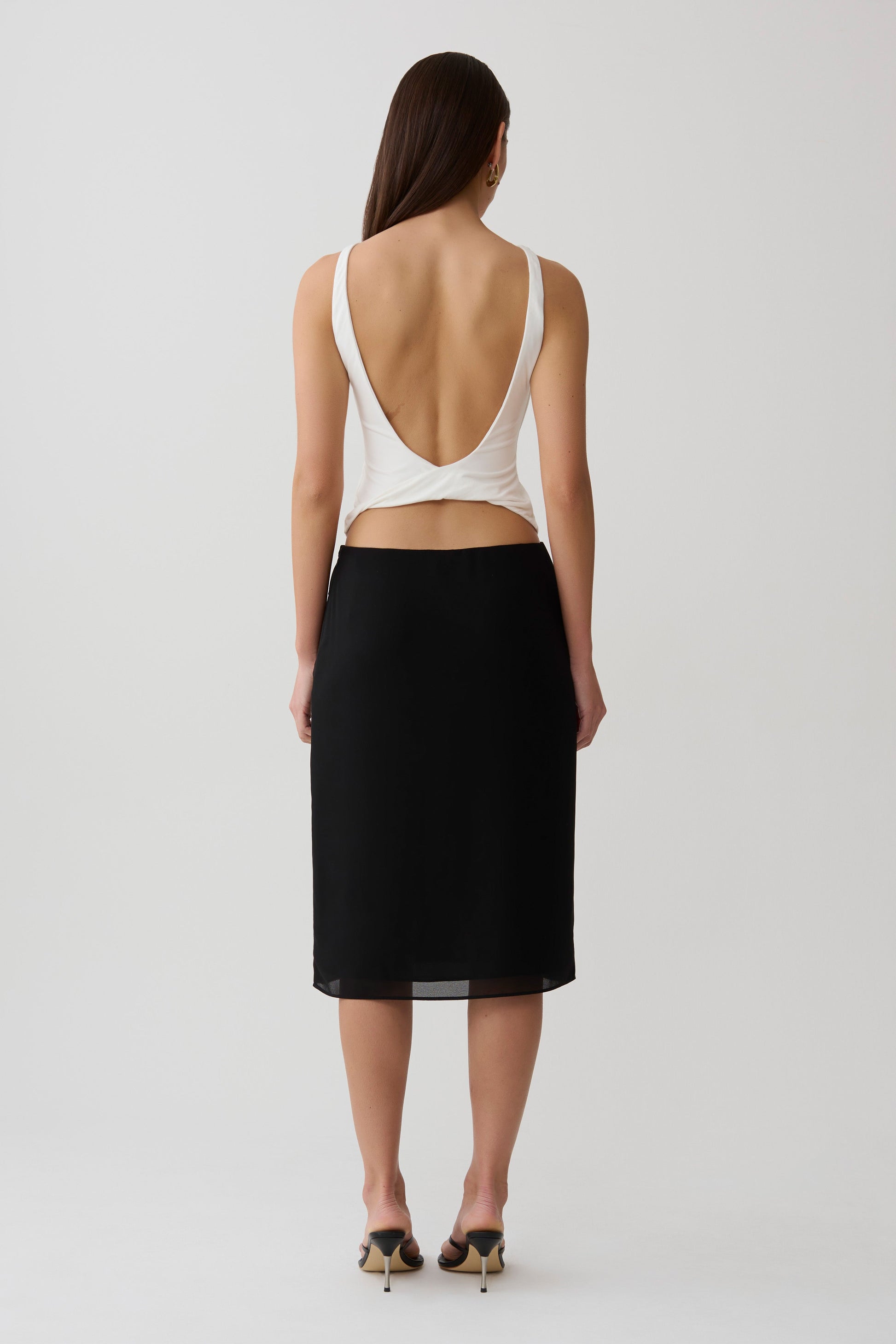 Yura Backless Twist Top - White #5