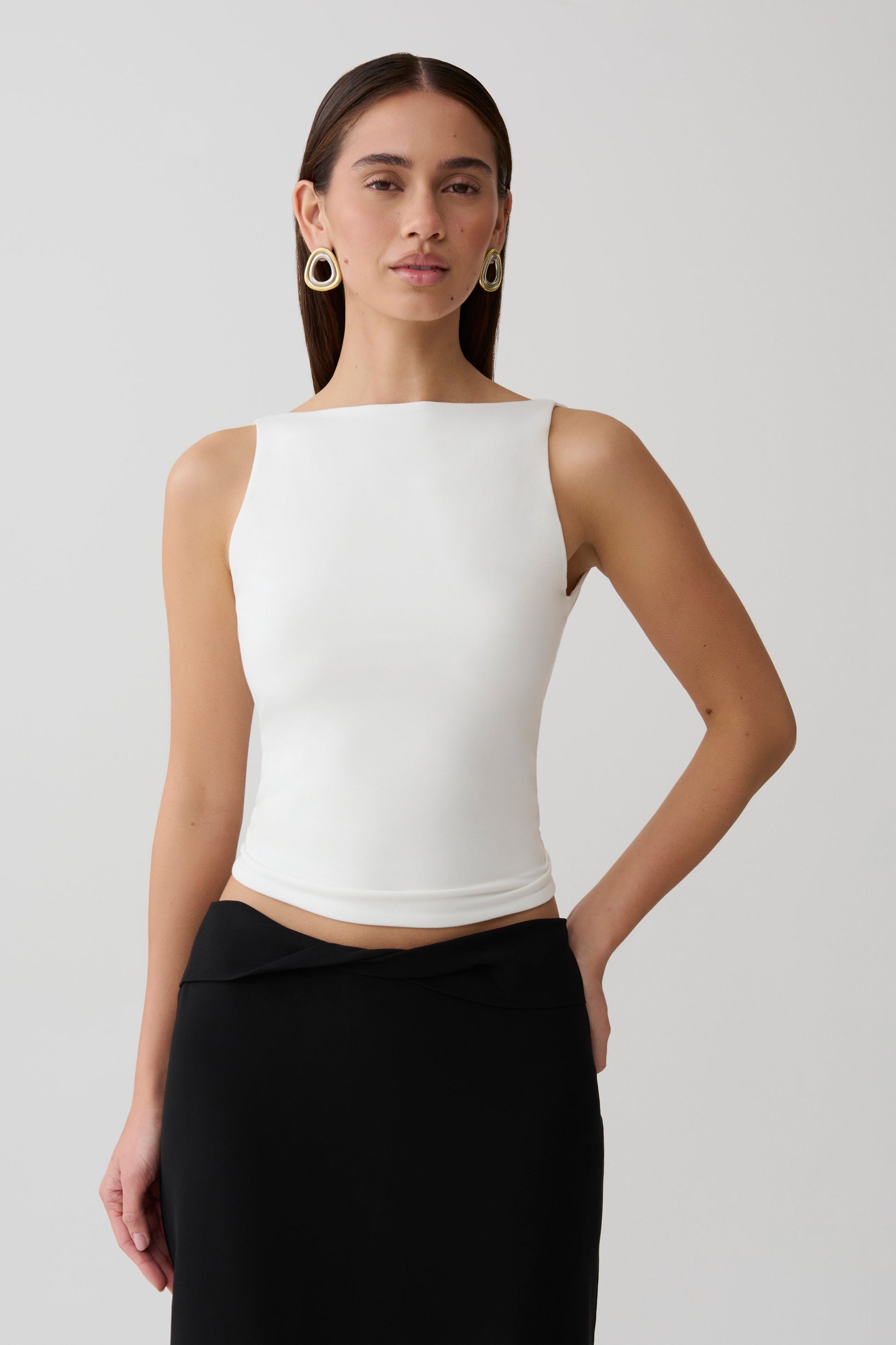 Yura Backless Twist Top - White #2