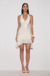 Aaliyah Sequin & Chiffon Mini Dress - Ivory