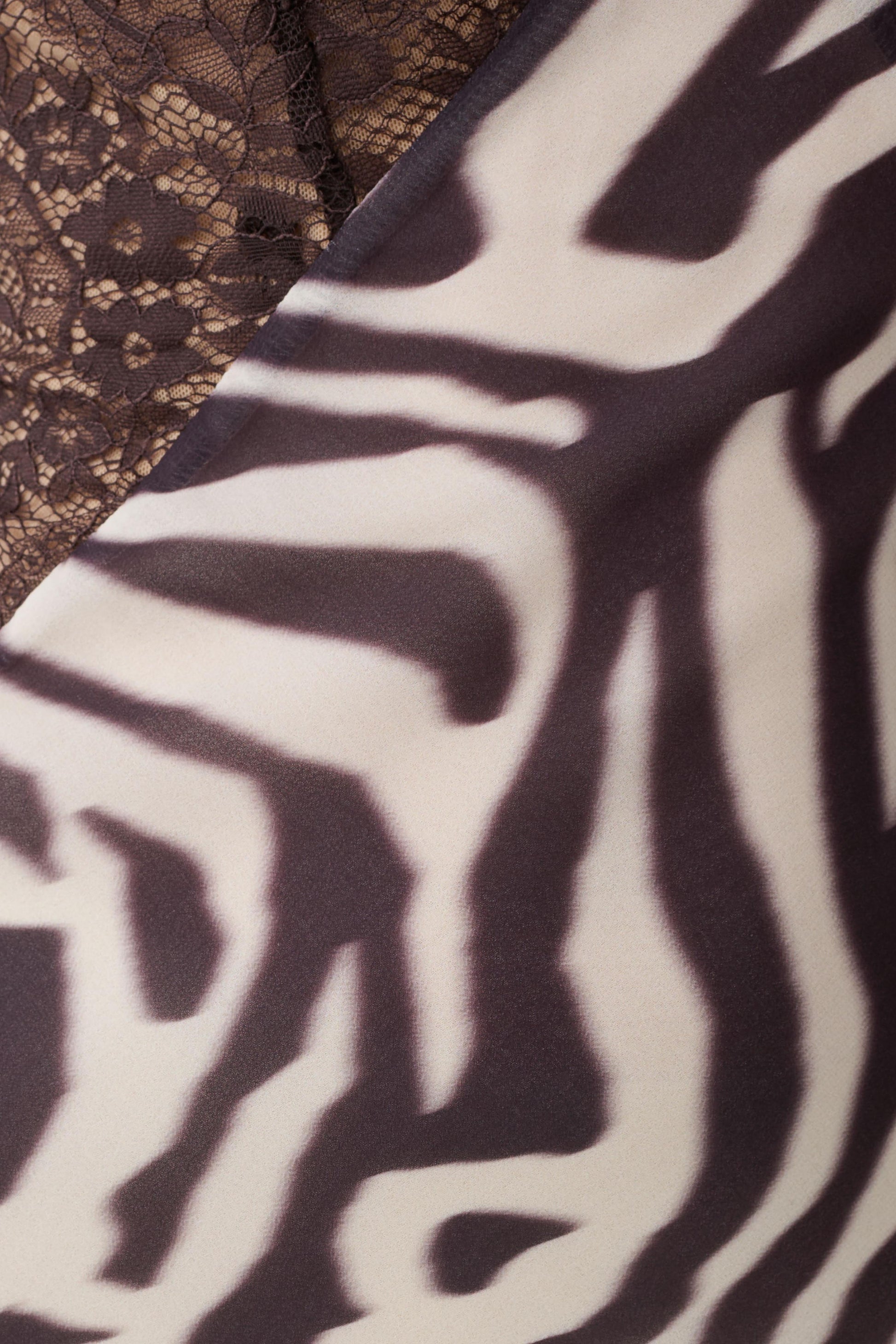 Angeline Lace And Chiffon Maxi Dress - Abstract Zebra Print #6