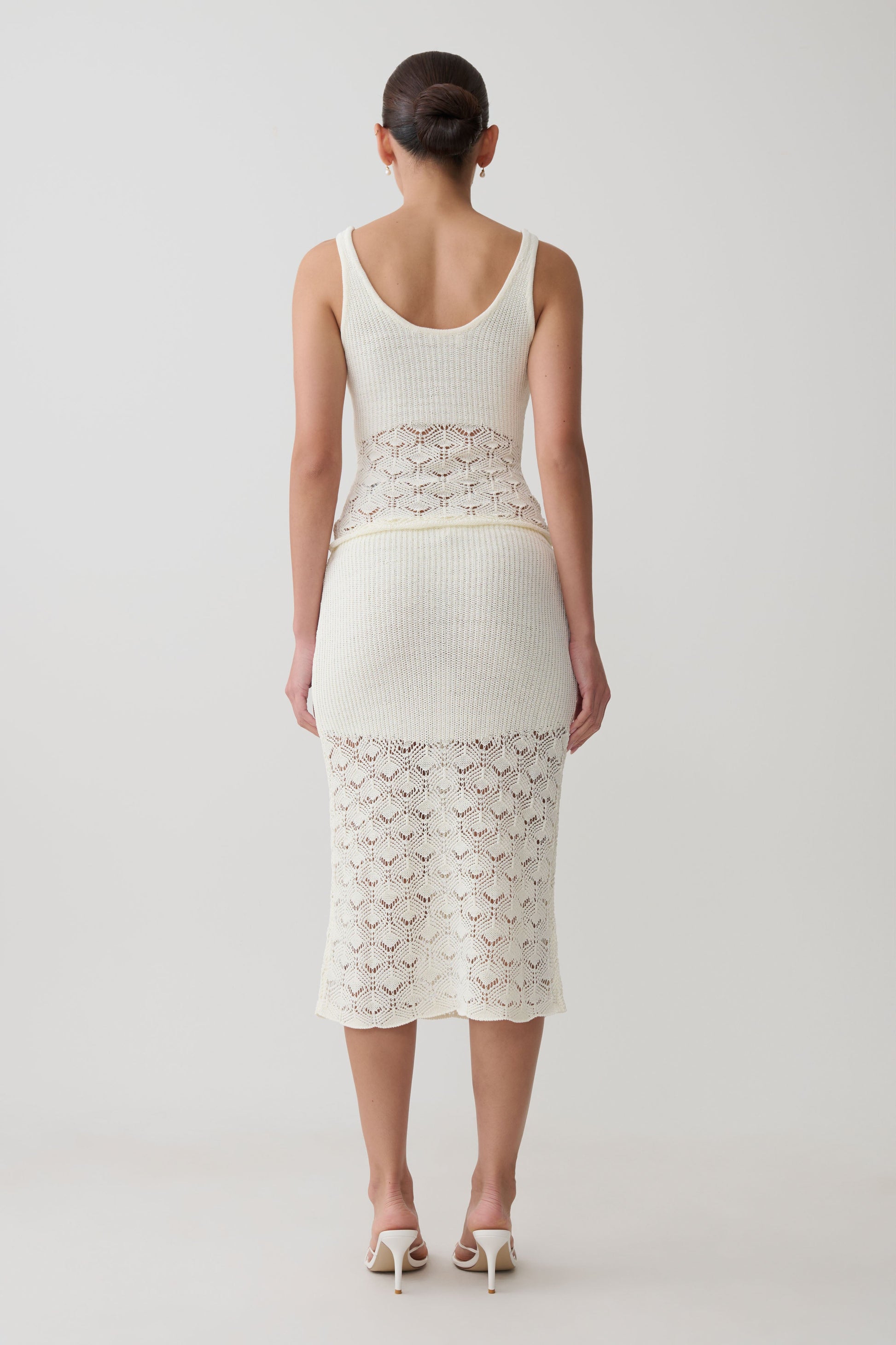 Atlantis Crochet Knit Top - White #5
