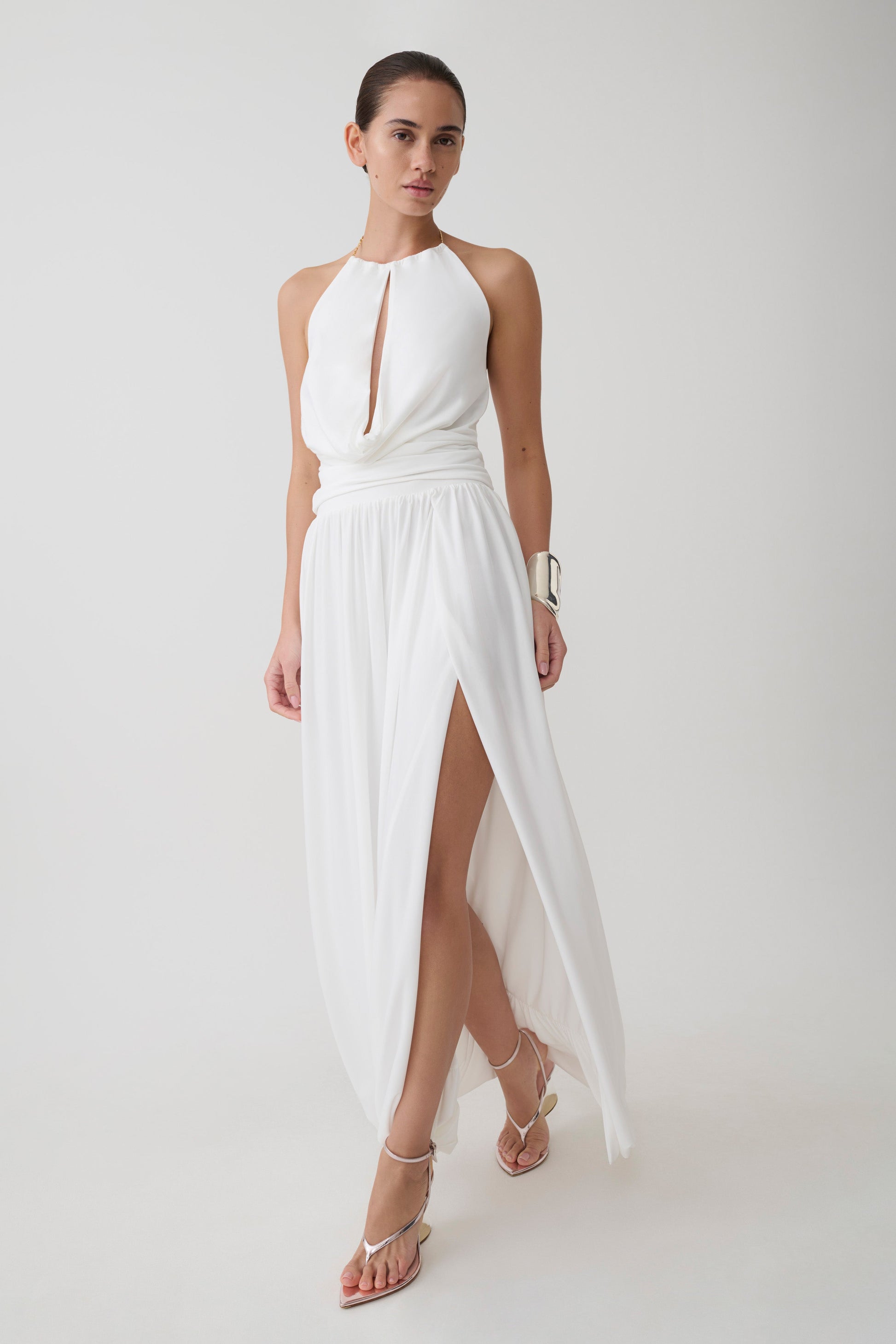 Banks Bubble Hem Midi Skirt - White #7