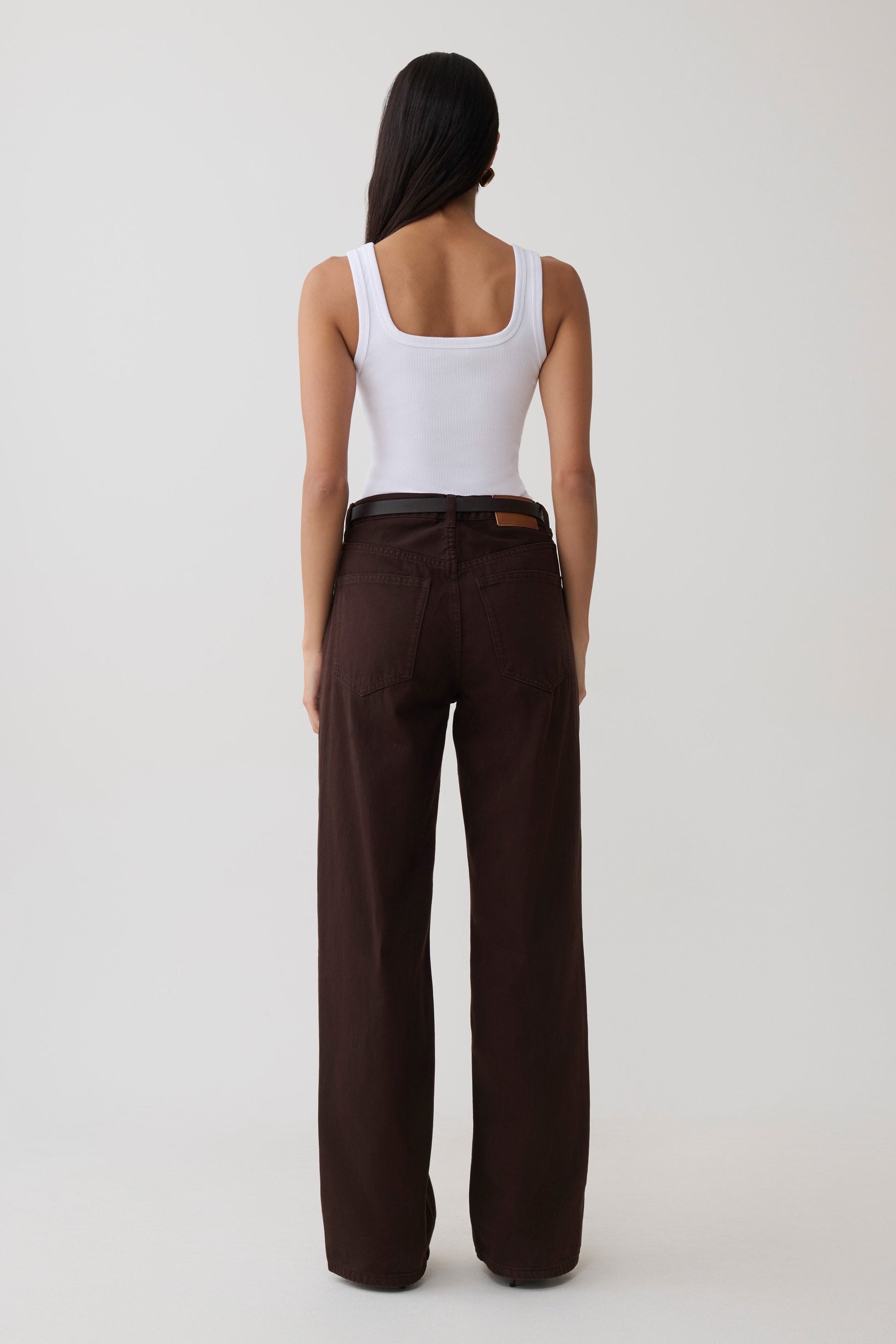 Mannon Mid Rise Denim Jeans - Chocolate #2