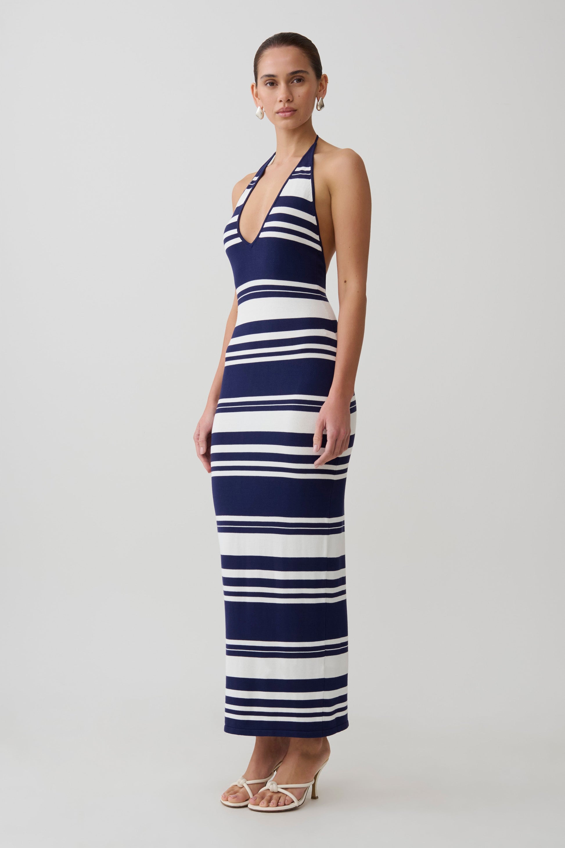 Brienne Stripe Maxi Dress - Navy/Ivory