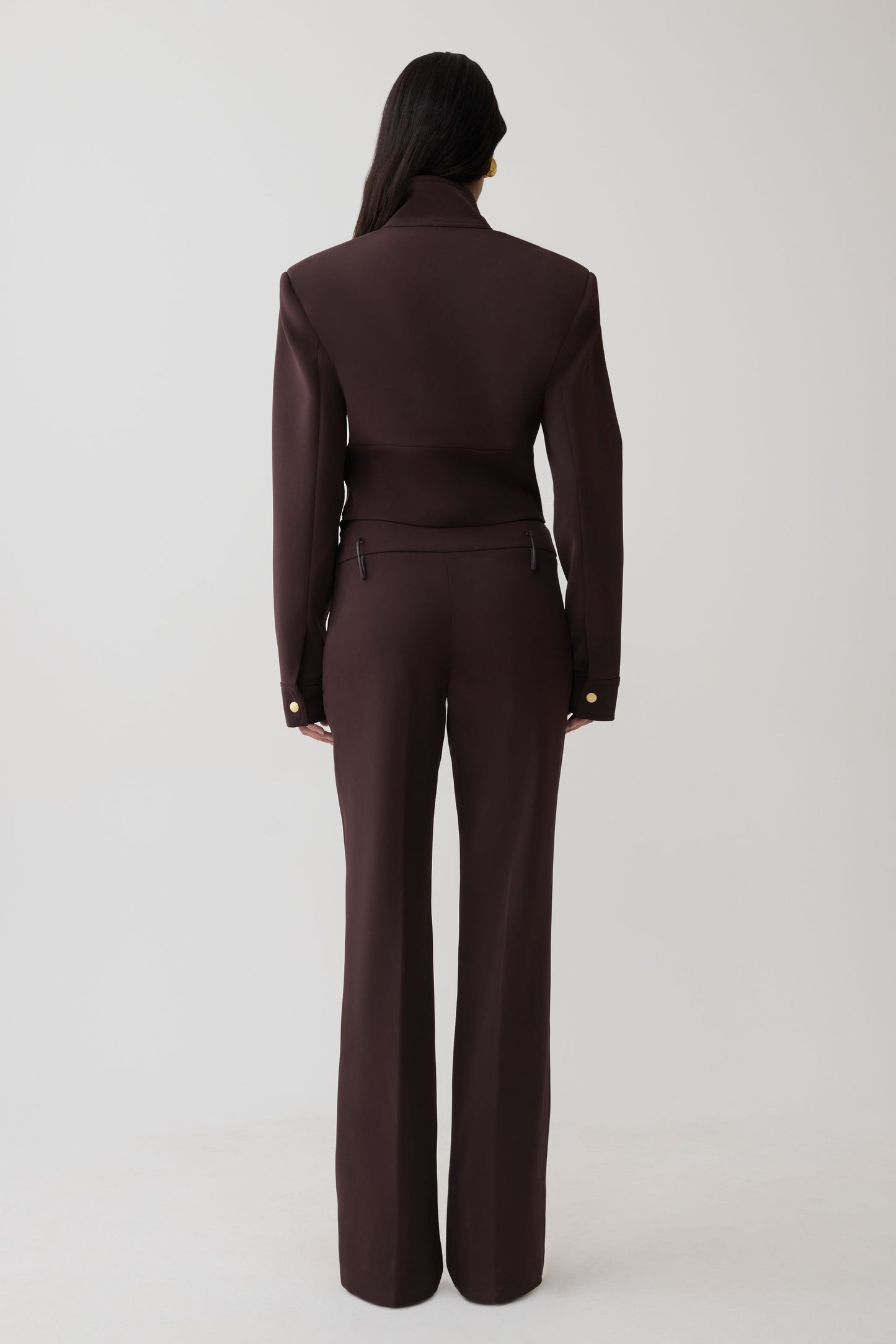 Brooke Structured Suiting Jacket - Burgundy