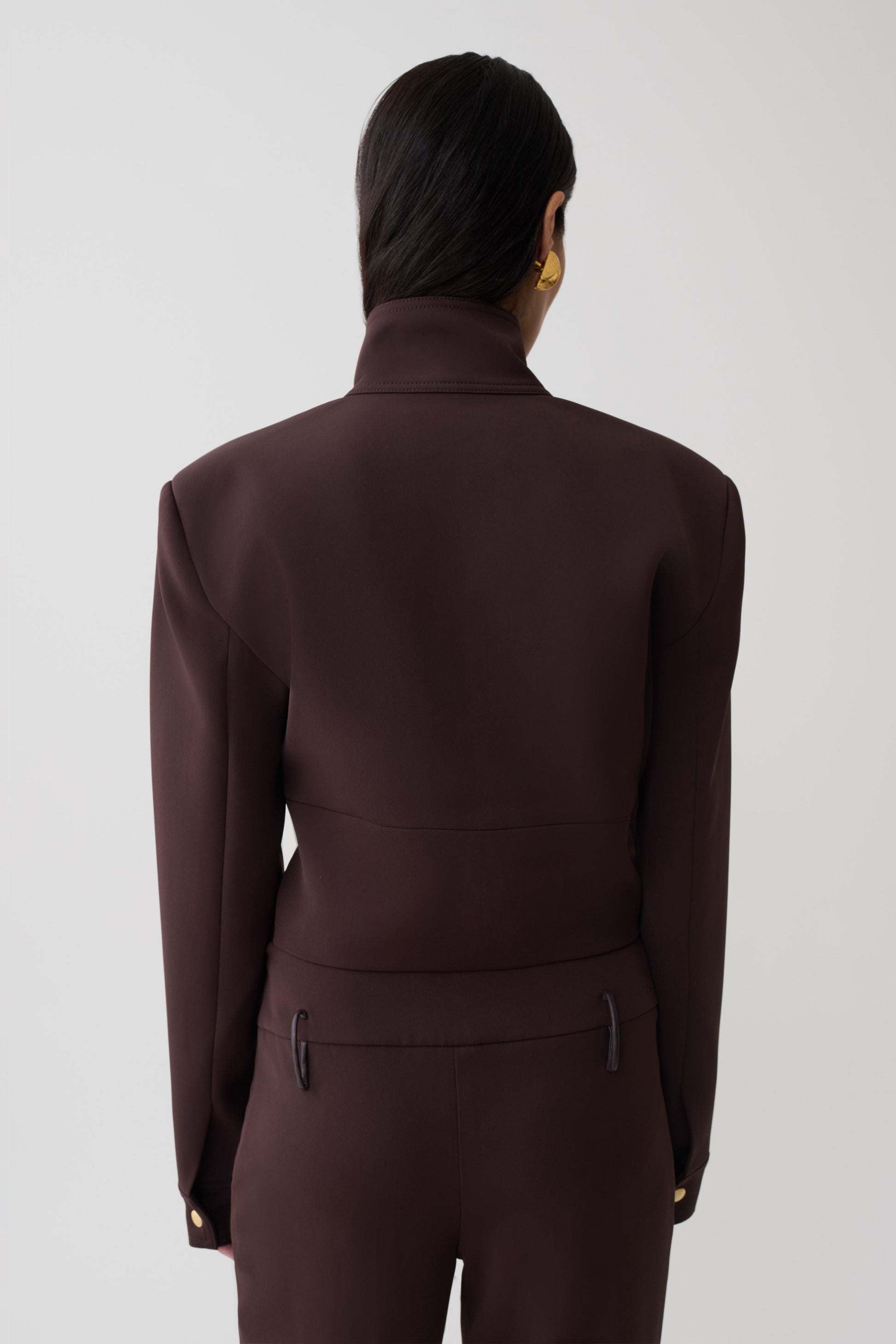 Brooke Structured Suiting Jacket - Burgundy #2
