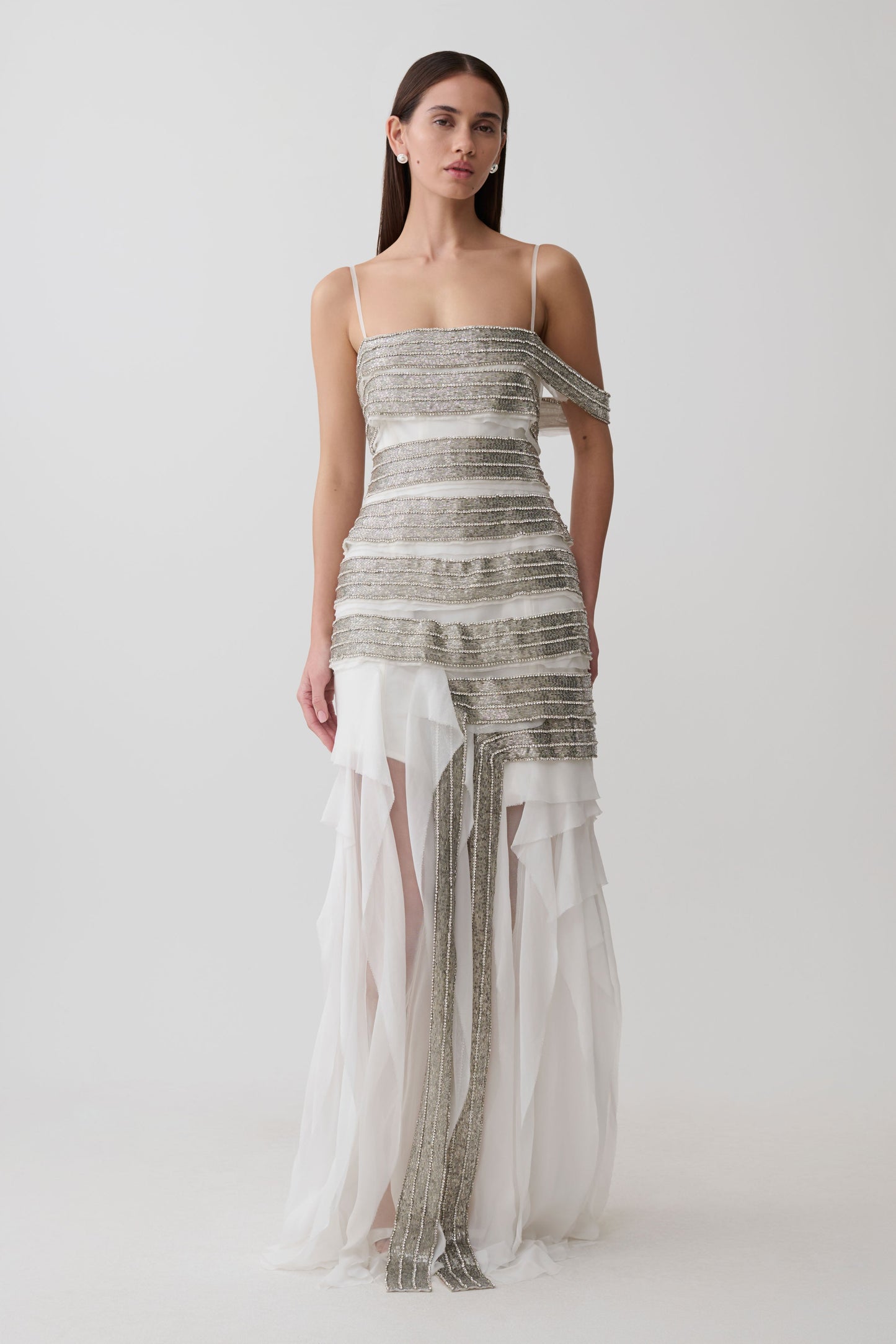 Jaide Embellished Maxi Dress - White