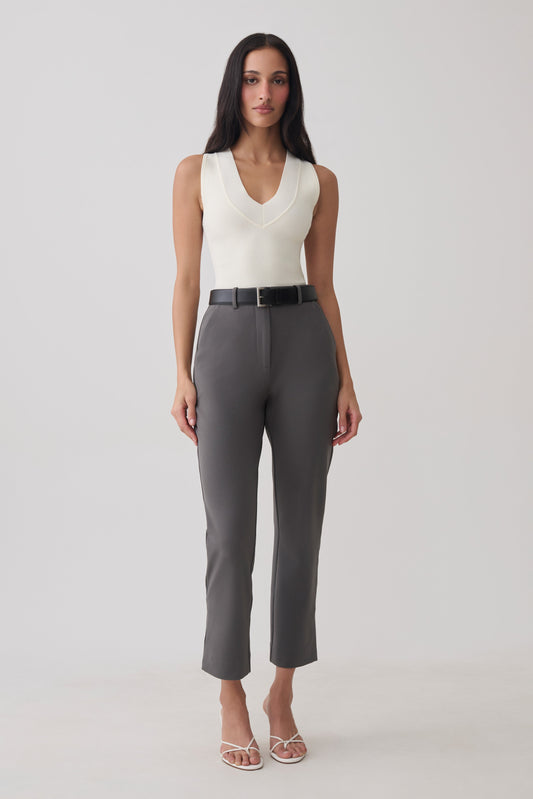 Jaimen Crepe Pants - Charcoal
