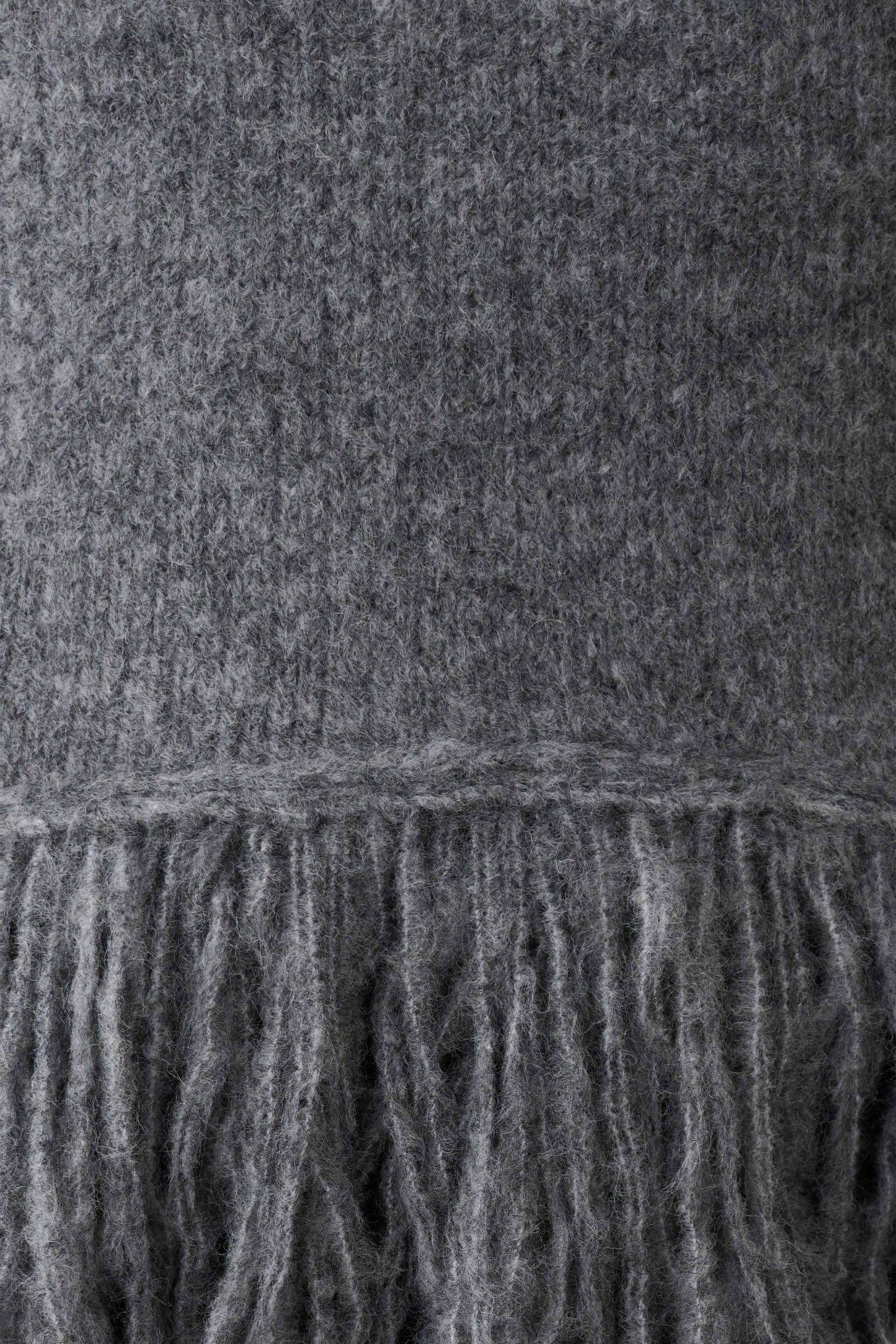 Sammie Fringe Knit Top - Charcoal