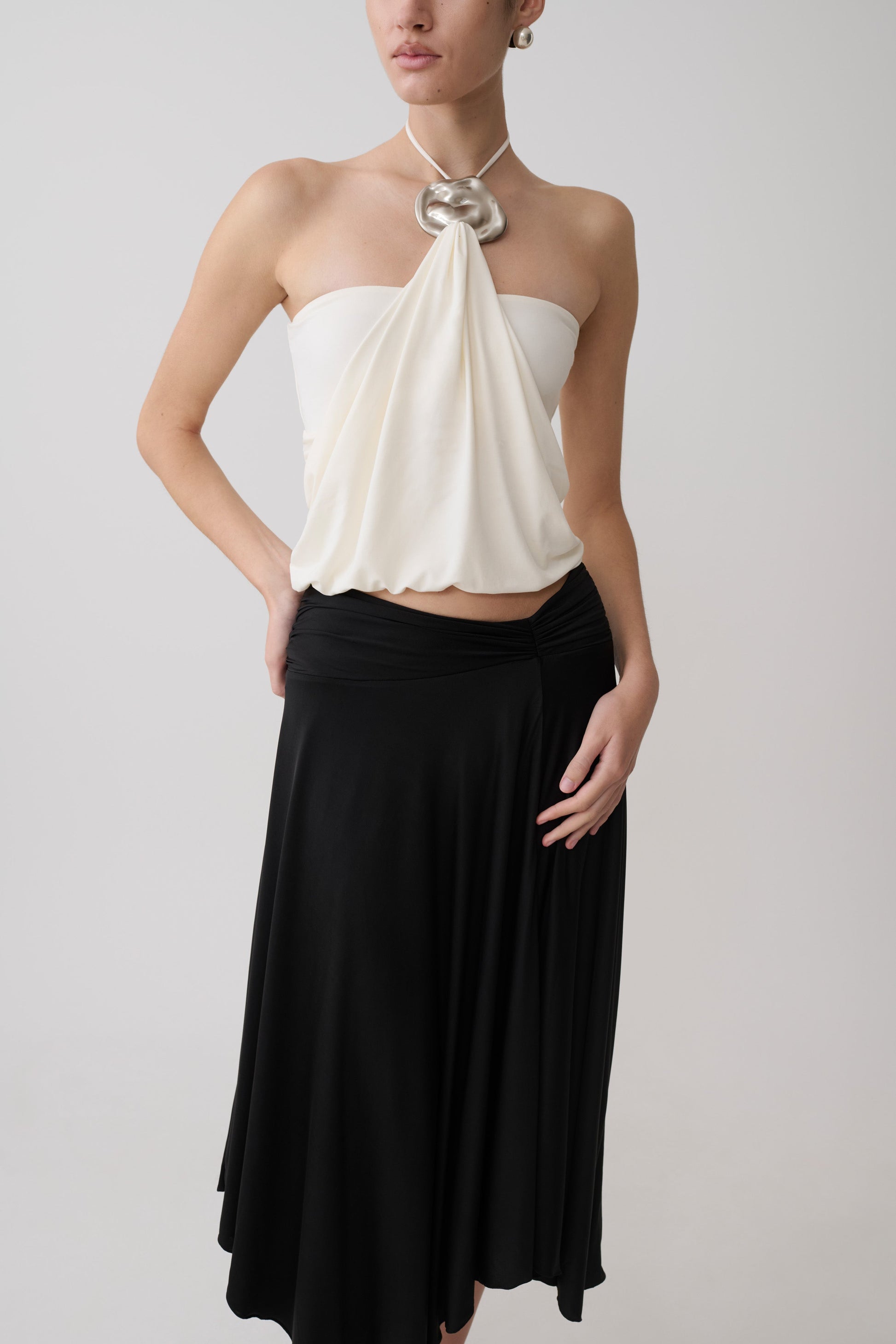 Sade Halter Top With Hardware - Ivory #8