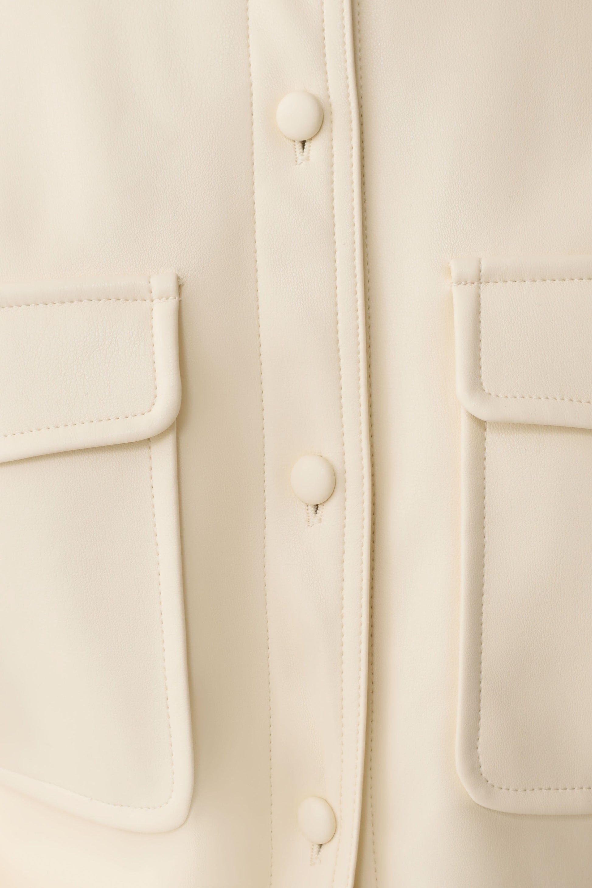 Winslet Faux Leather Shirt - Bone #9