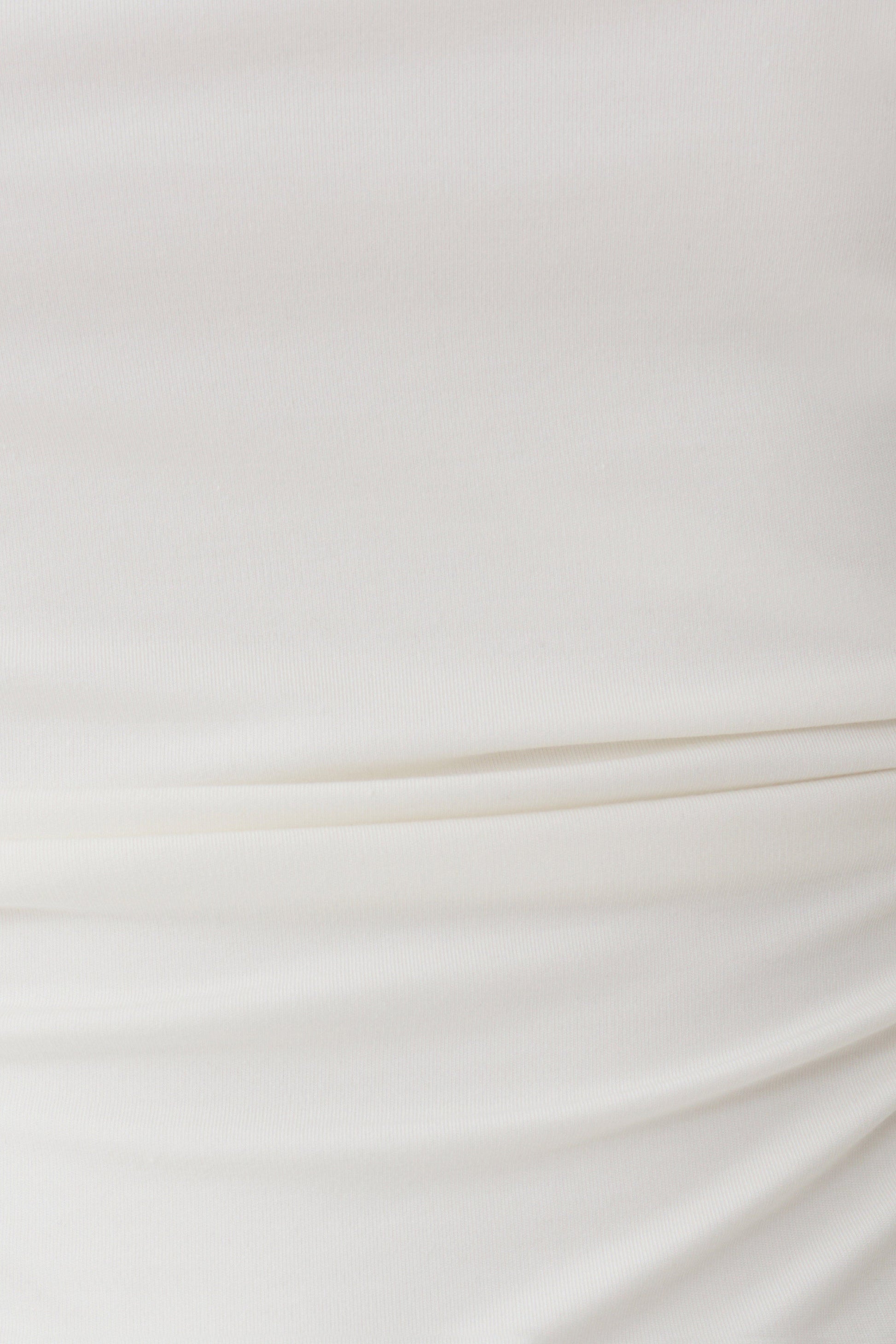 Yuna Short Sleeve Draped Hardware Top - Ivory #6