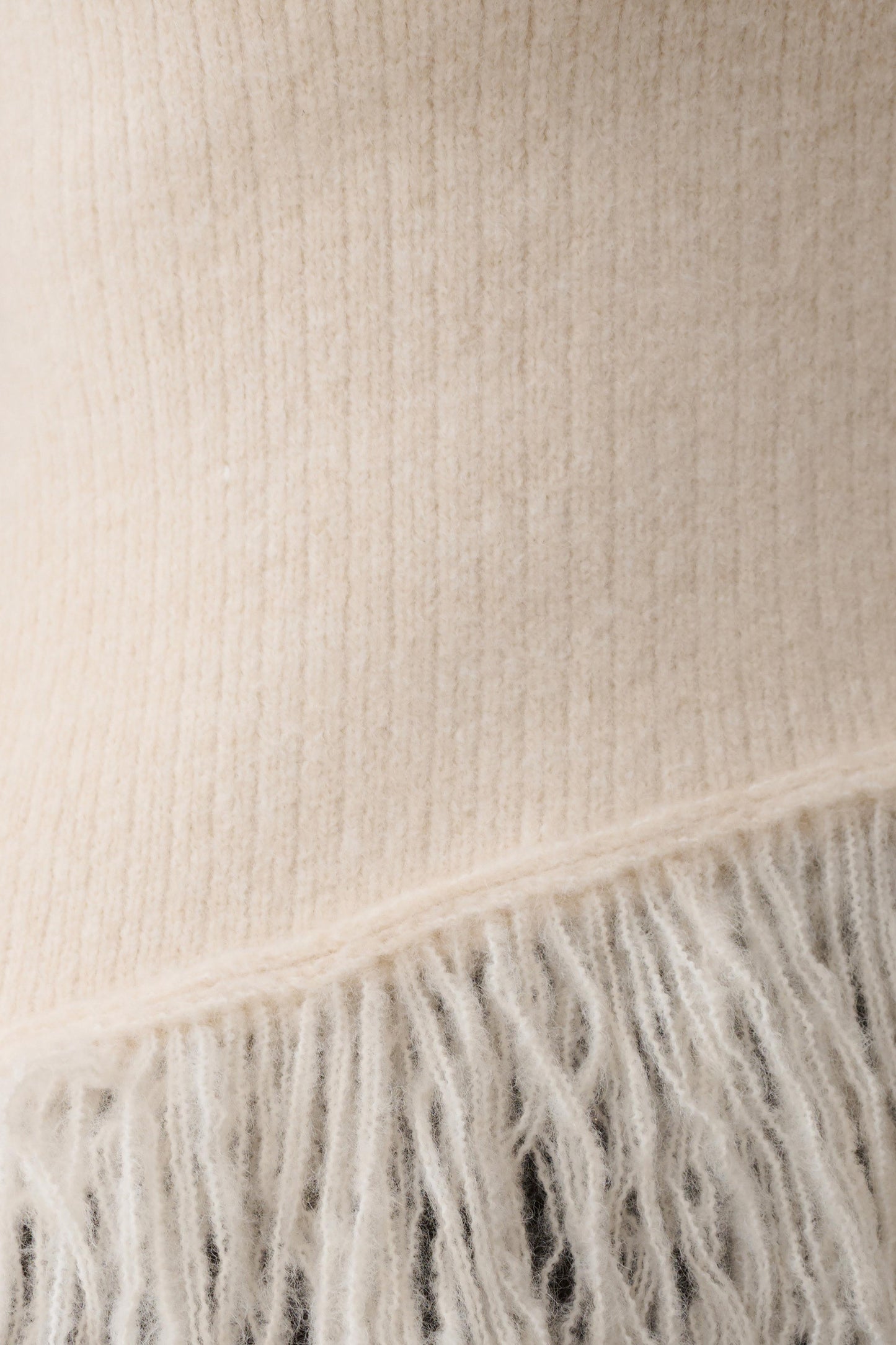 Sammie Fringe Knit Top - Cream