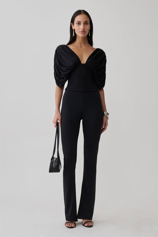 Fletcher Skinny Flare Pants - Black