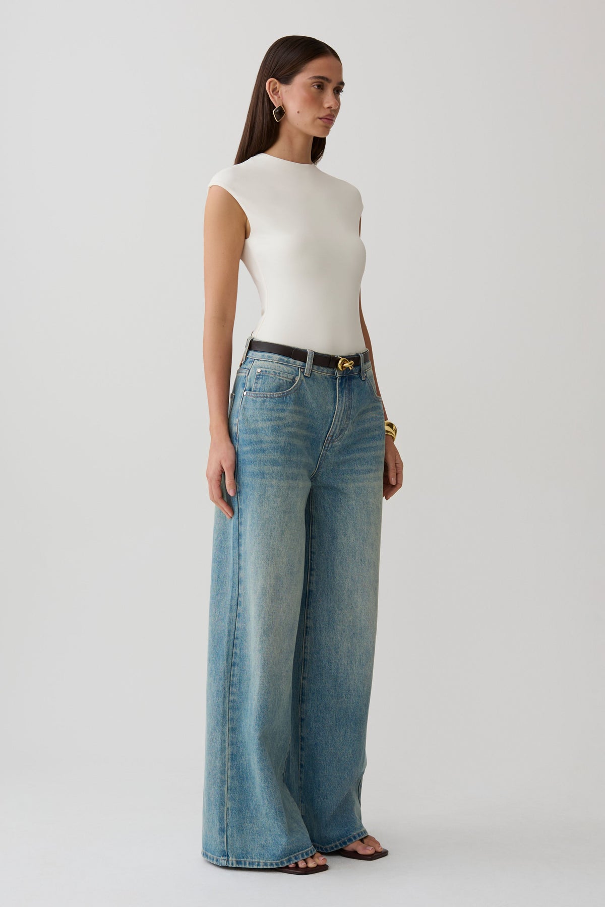 Chai Peached Jersey High Neck Top - Ivory #4