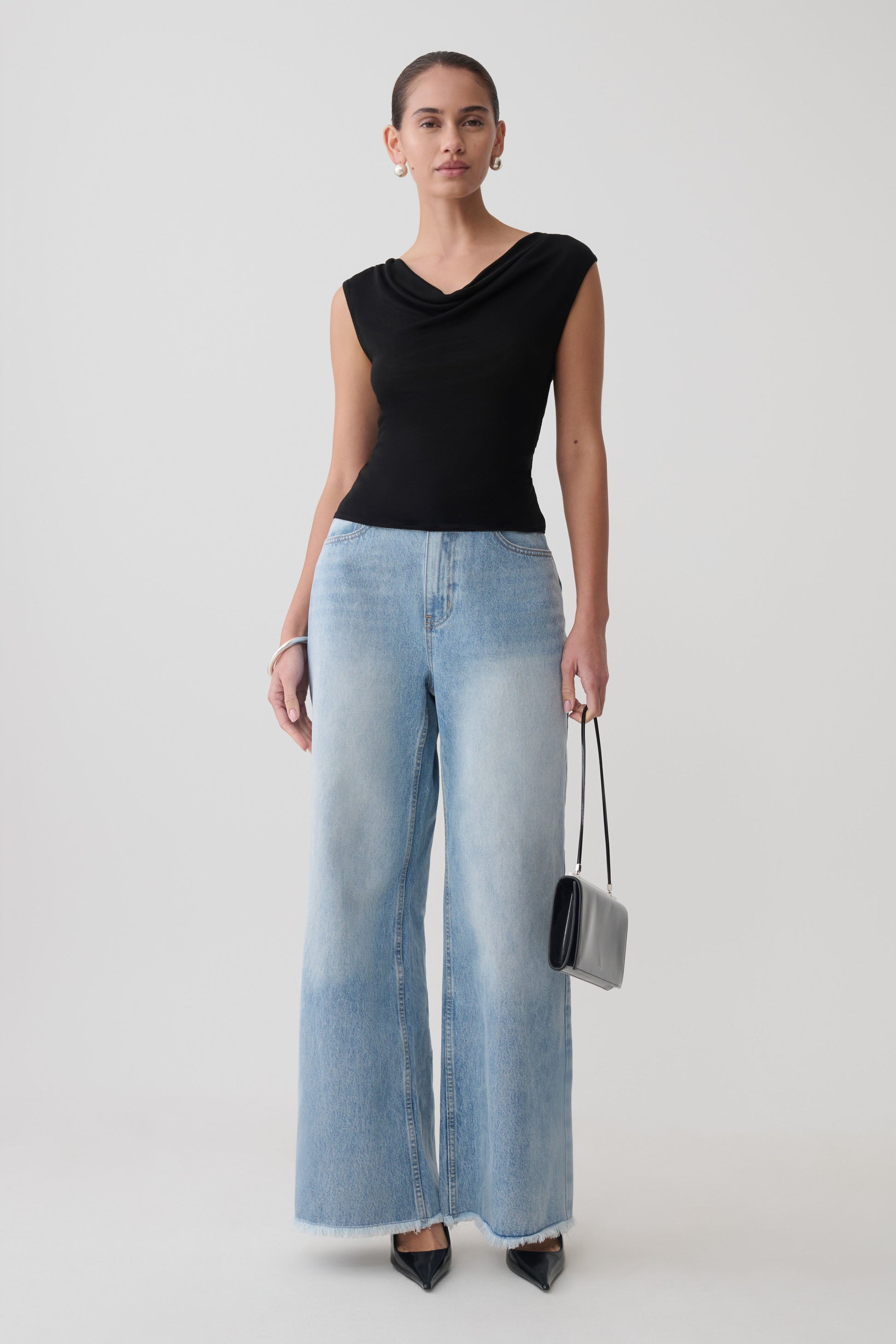 Ciaran Sleeveless Sheer Top - Black #6