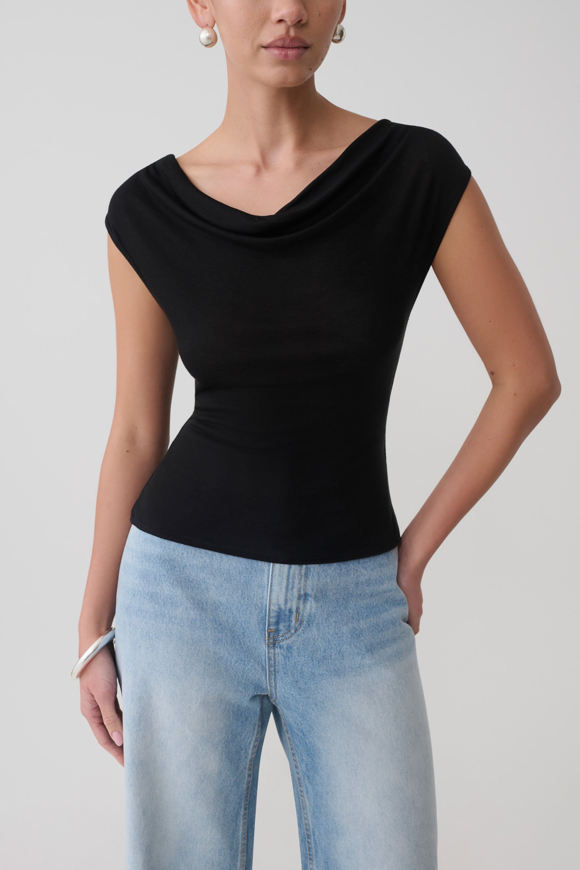 Ciaran Sleeveless Sheer Top - Black #3