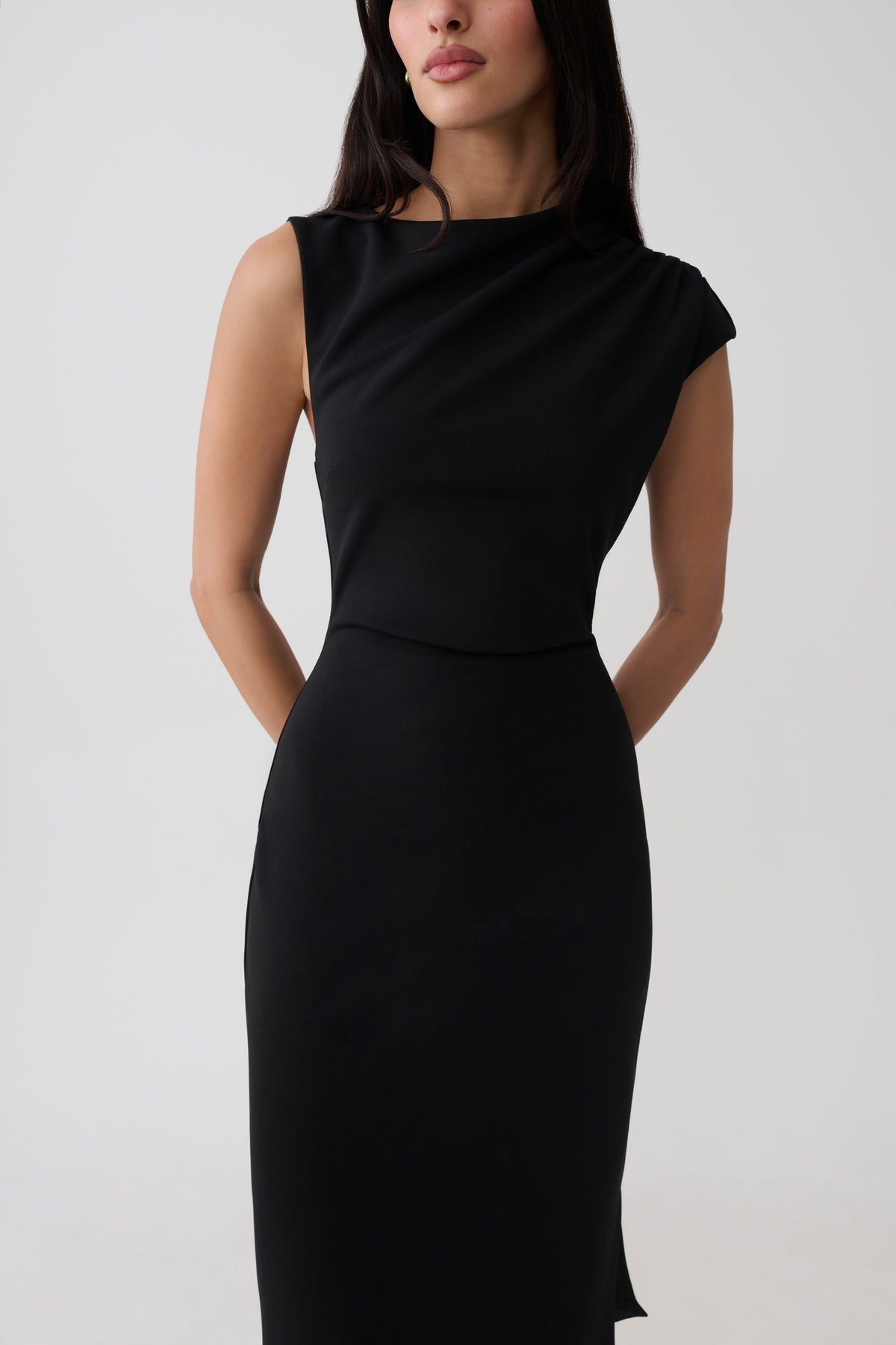 Gloom Midi Dress - Black