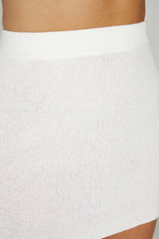 Esme Knit Mini Skirt - White