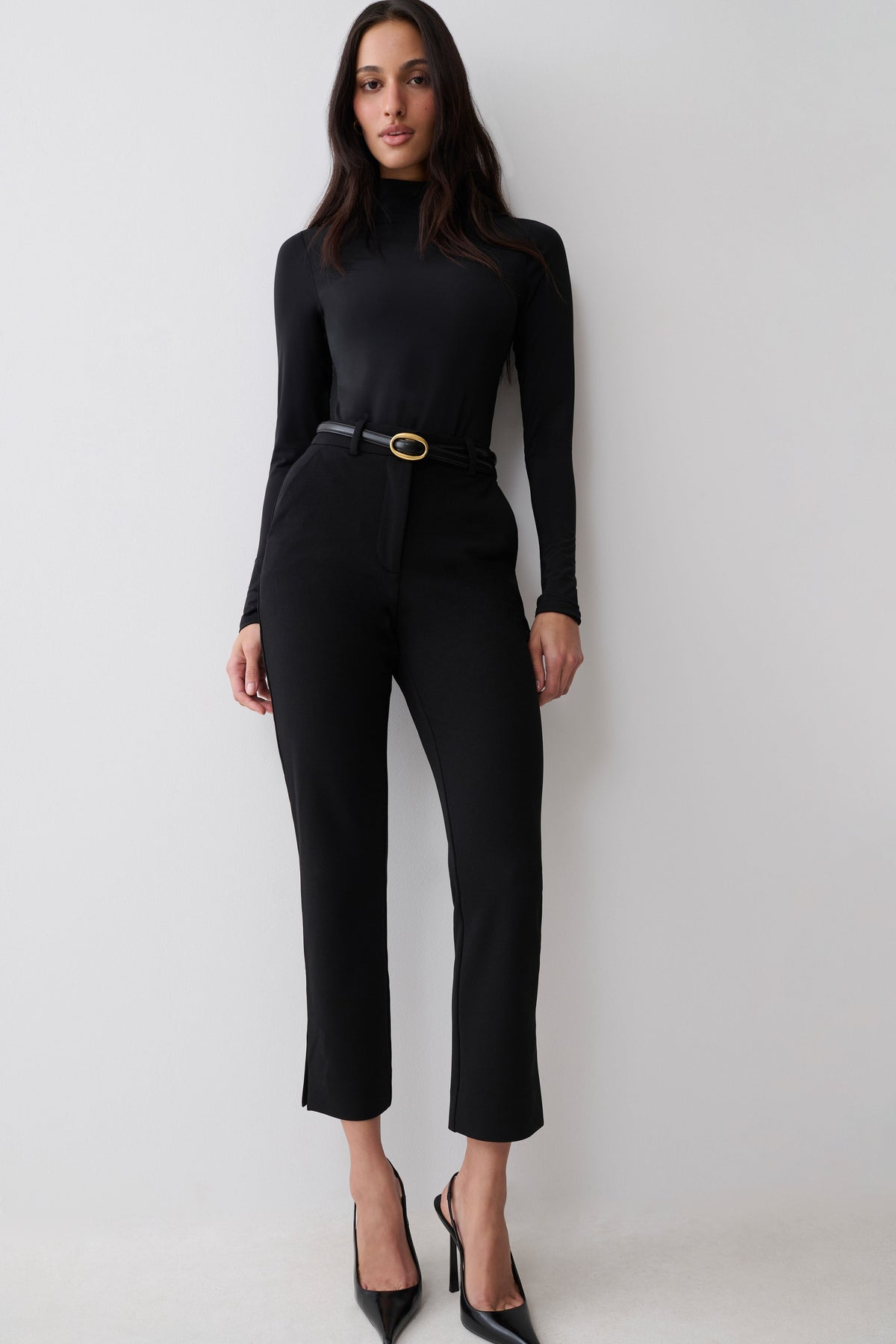 Annabel Long Sleeve High Neck Bodysuit - Black #3