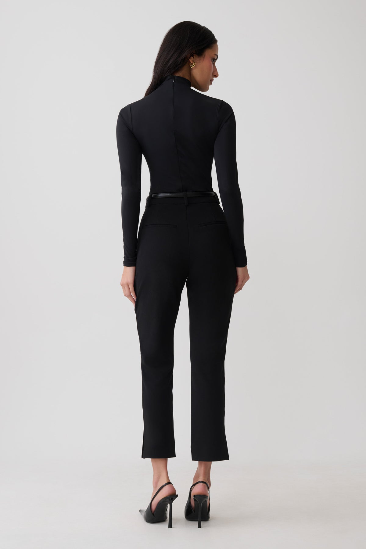 Annabel Long Sleeve High Neck Bodysuit - Black #2