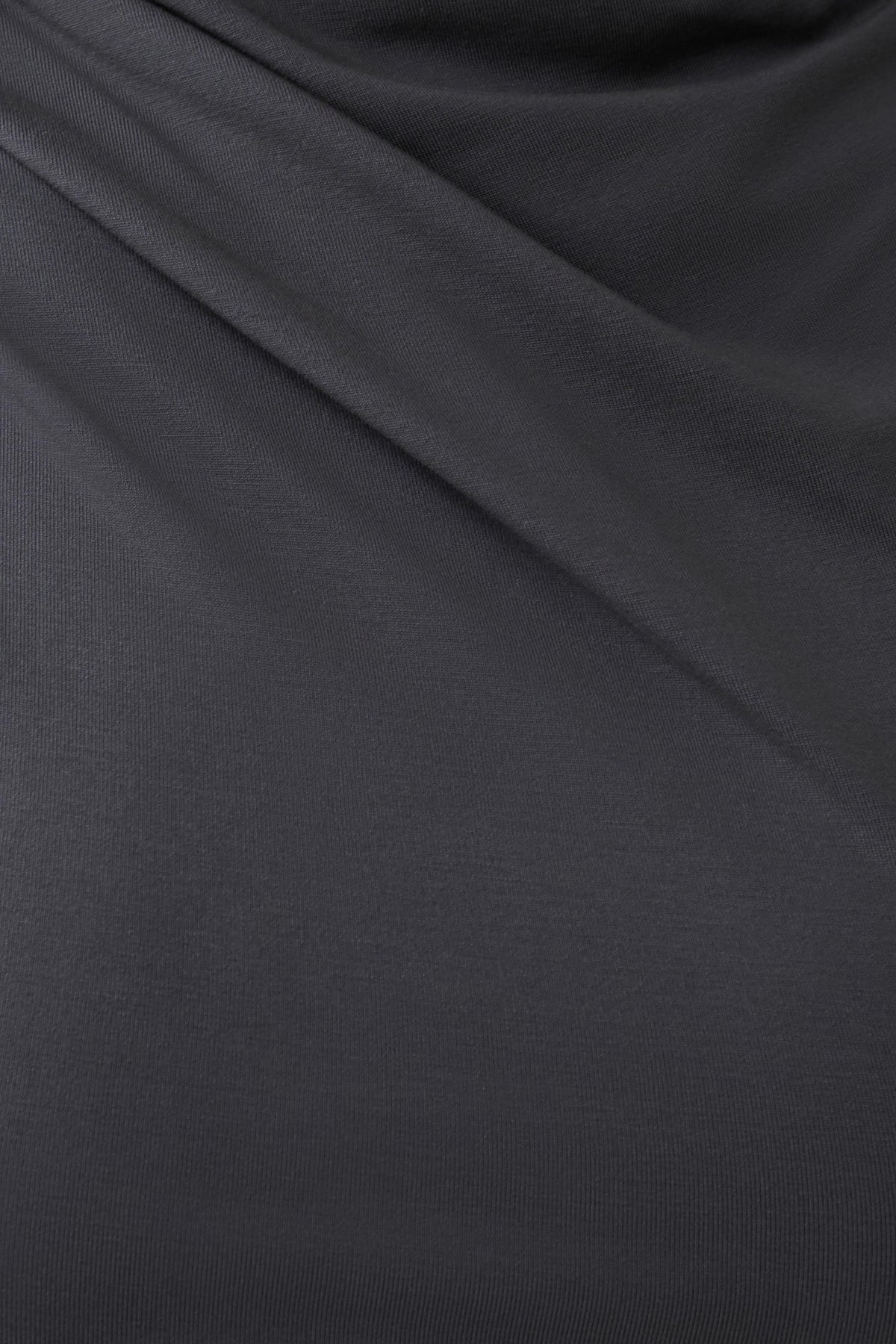 Euphemia Cupro Midi Wrap Dress - Charcoal #5