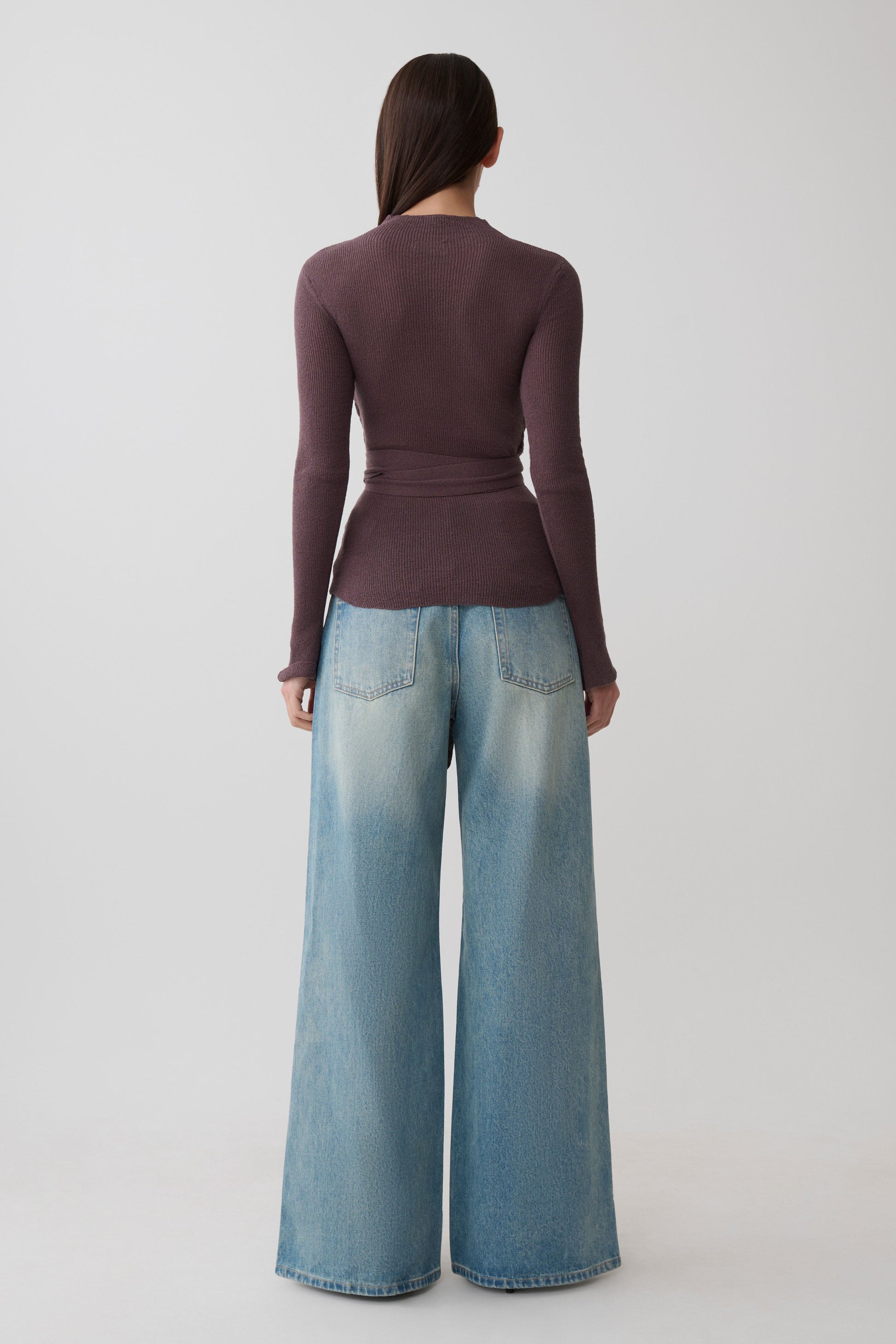 Lawson Wrap Knit Long Sleeve Top - Peppercorn #6