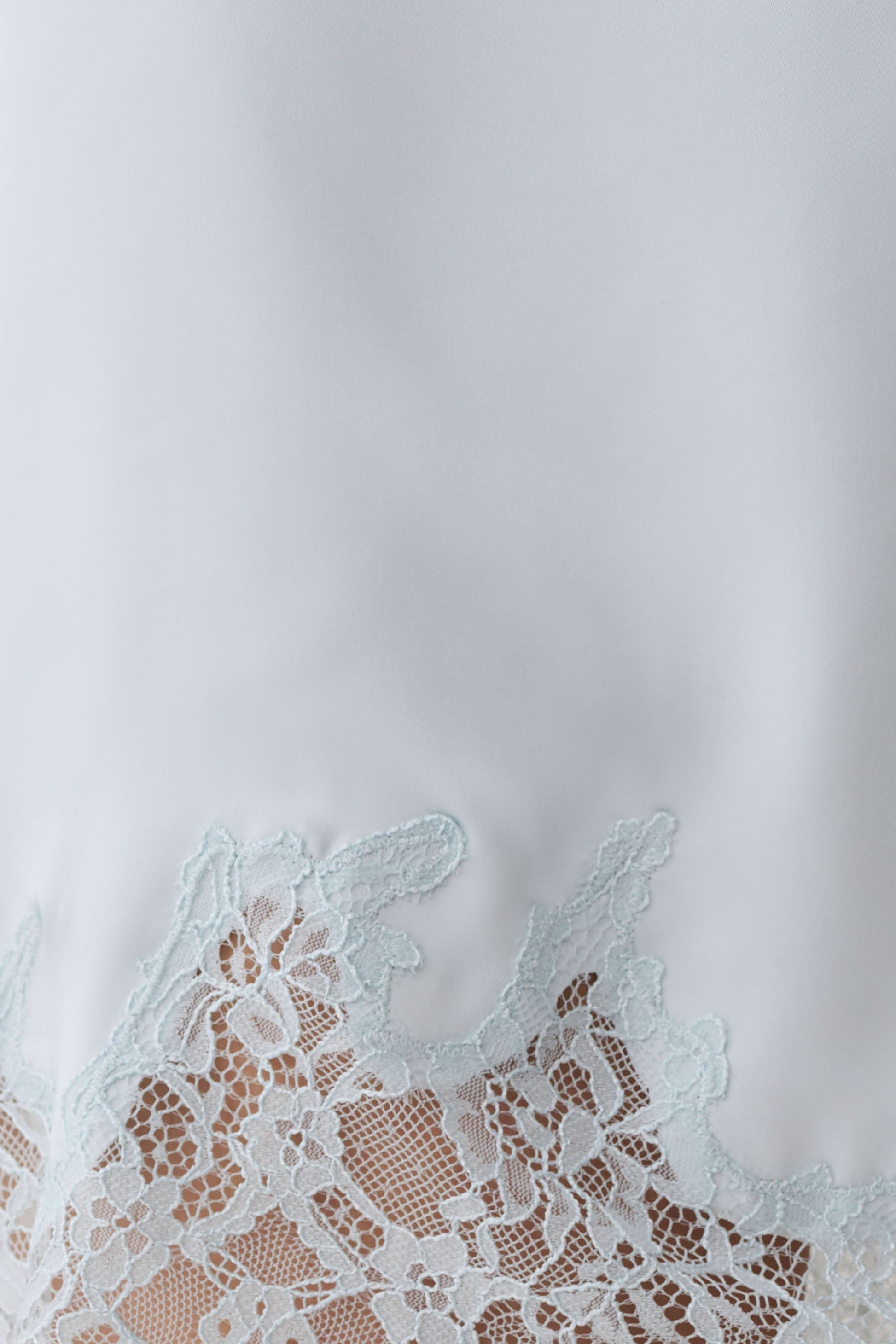 Nina Lace And Satin Mini Skirt - Ice Blue #8