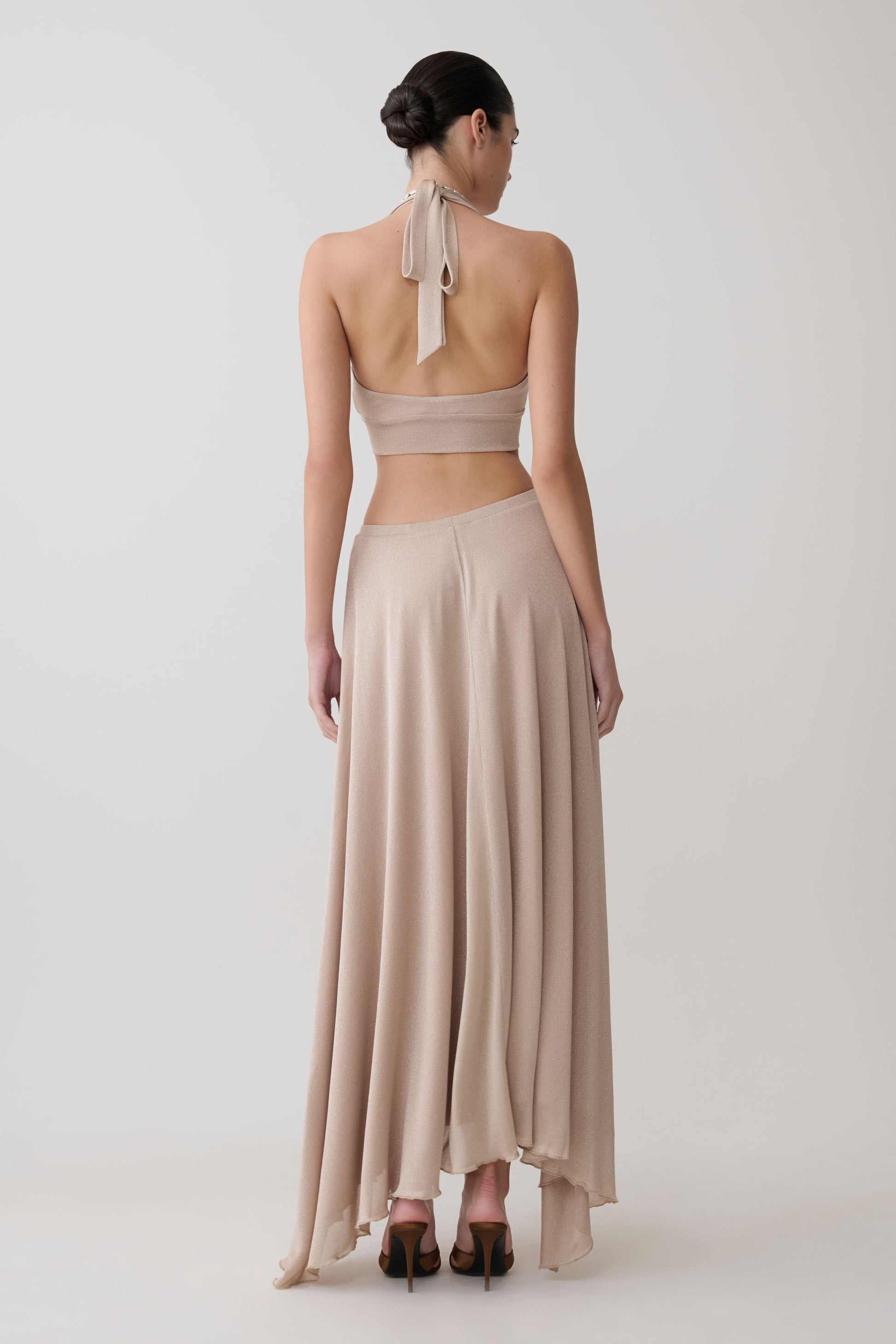 Nola Lurex Maxi Skirt - Gold #2