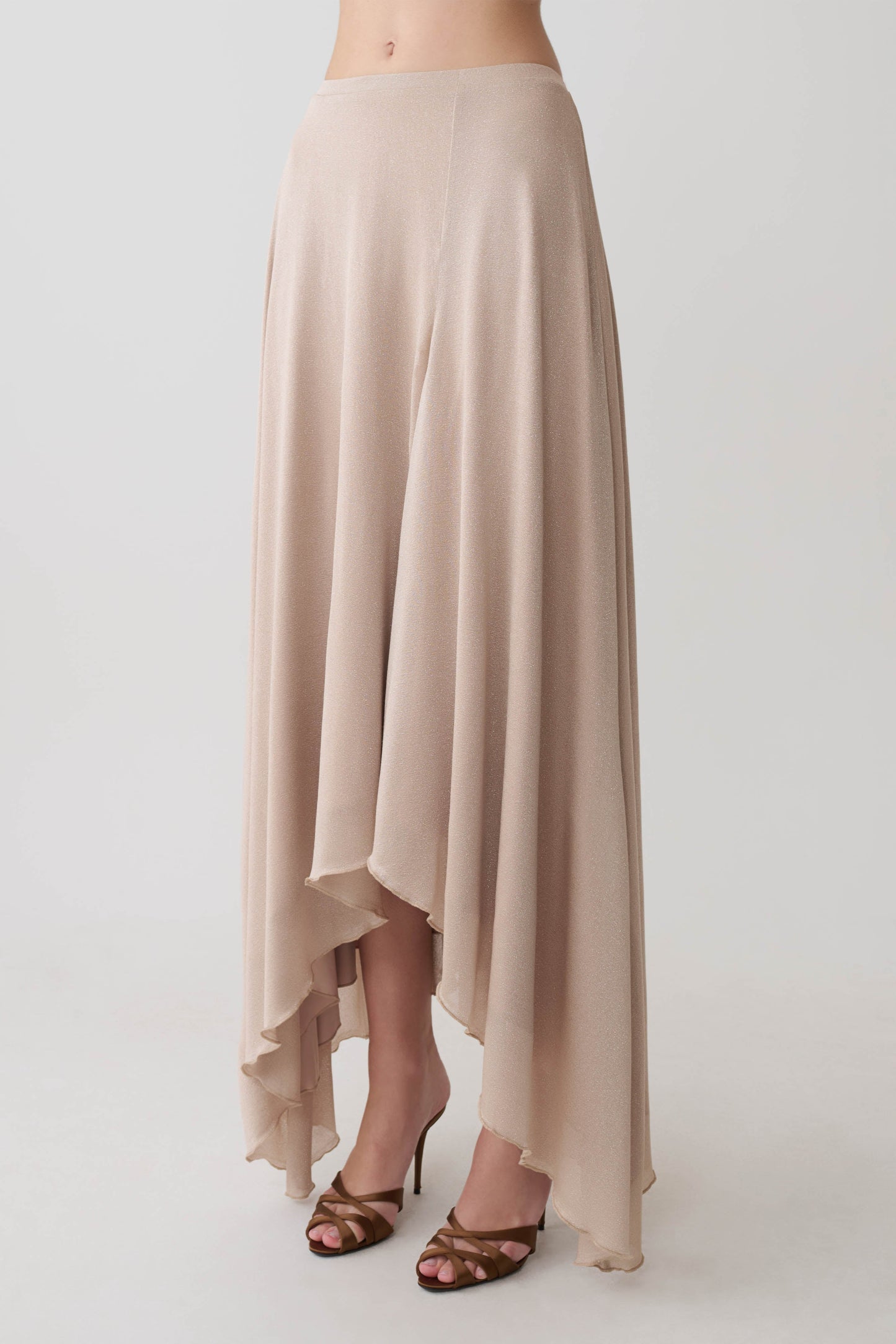 Nola Lurex Maxi Skirt - Gold