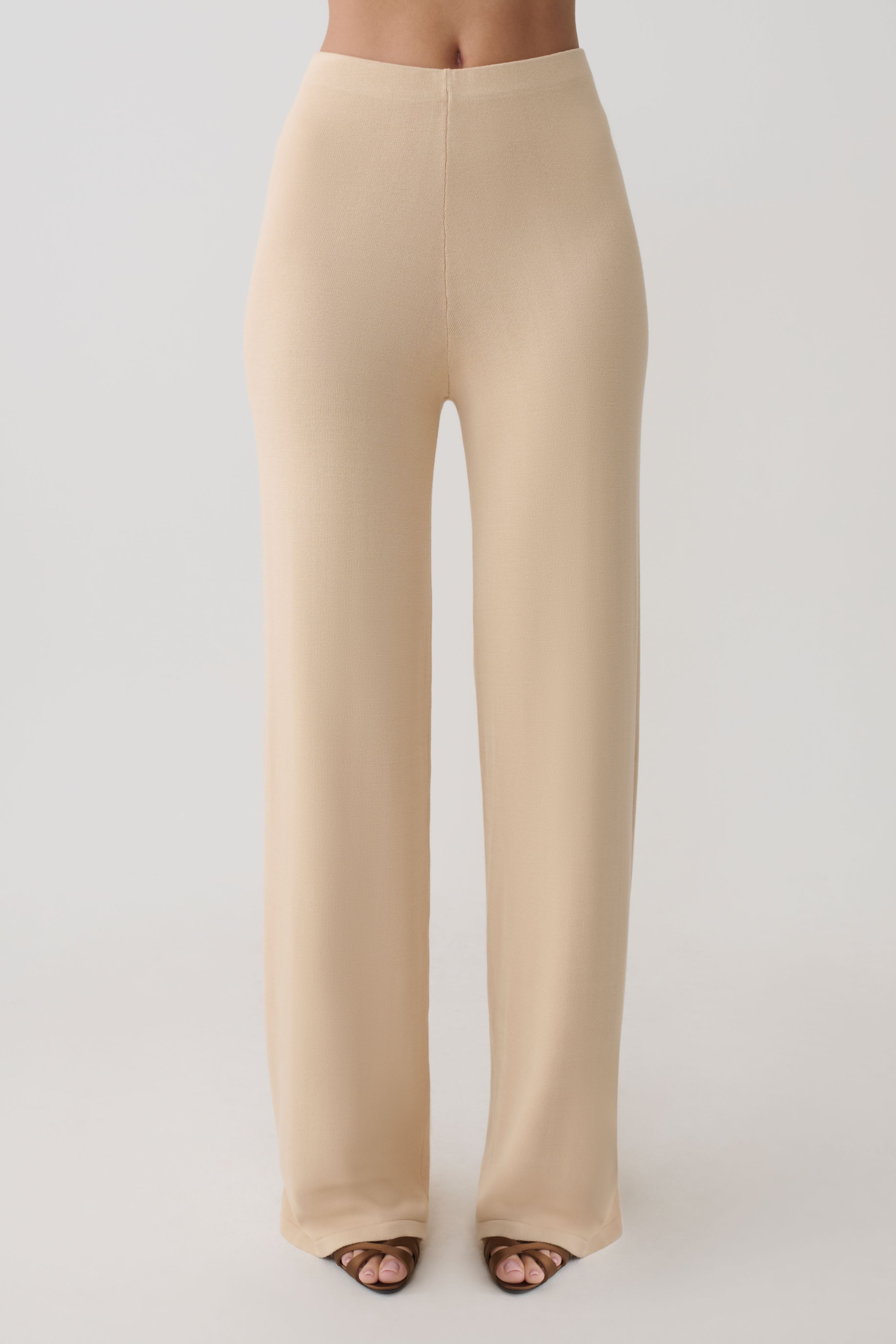 Tula Knit Pants - Natural | MESHKI US