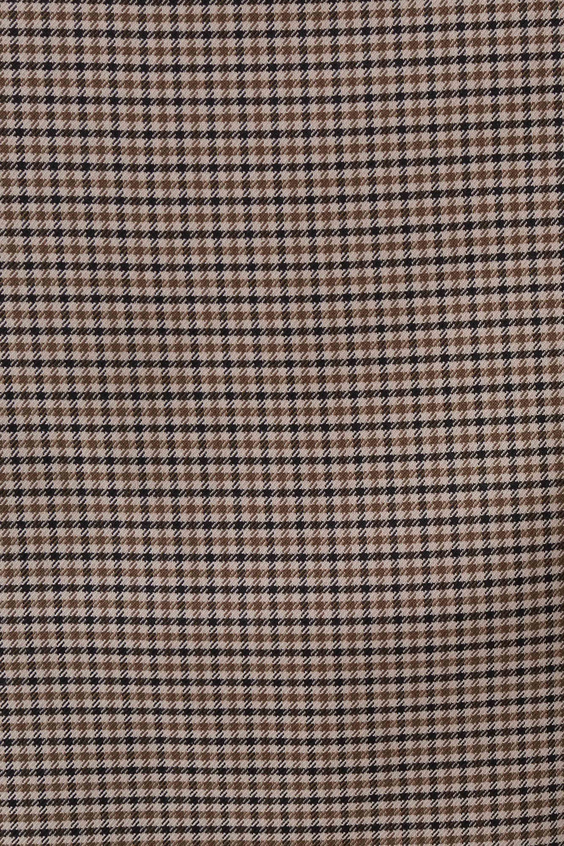 Gisella Suiting Midi Skirt - Tan Check #5