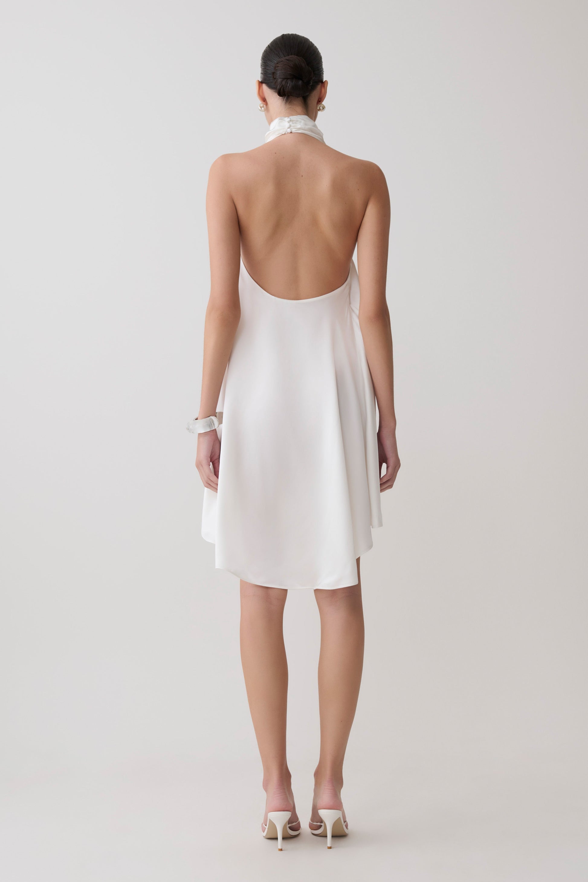 satin mini dress ivory Sparks Fly Satin Mini Dress - Ivory, Large | Hazel and Olive