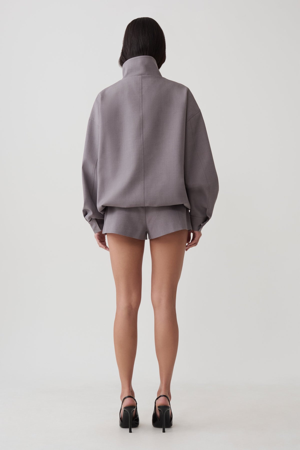 Jennina Mini Short - Light Grey Marle