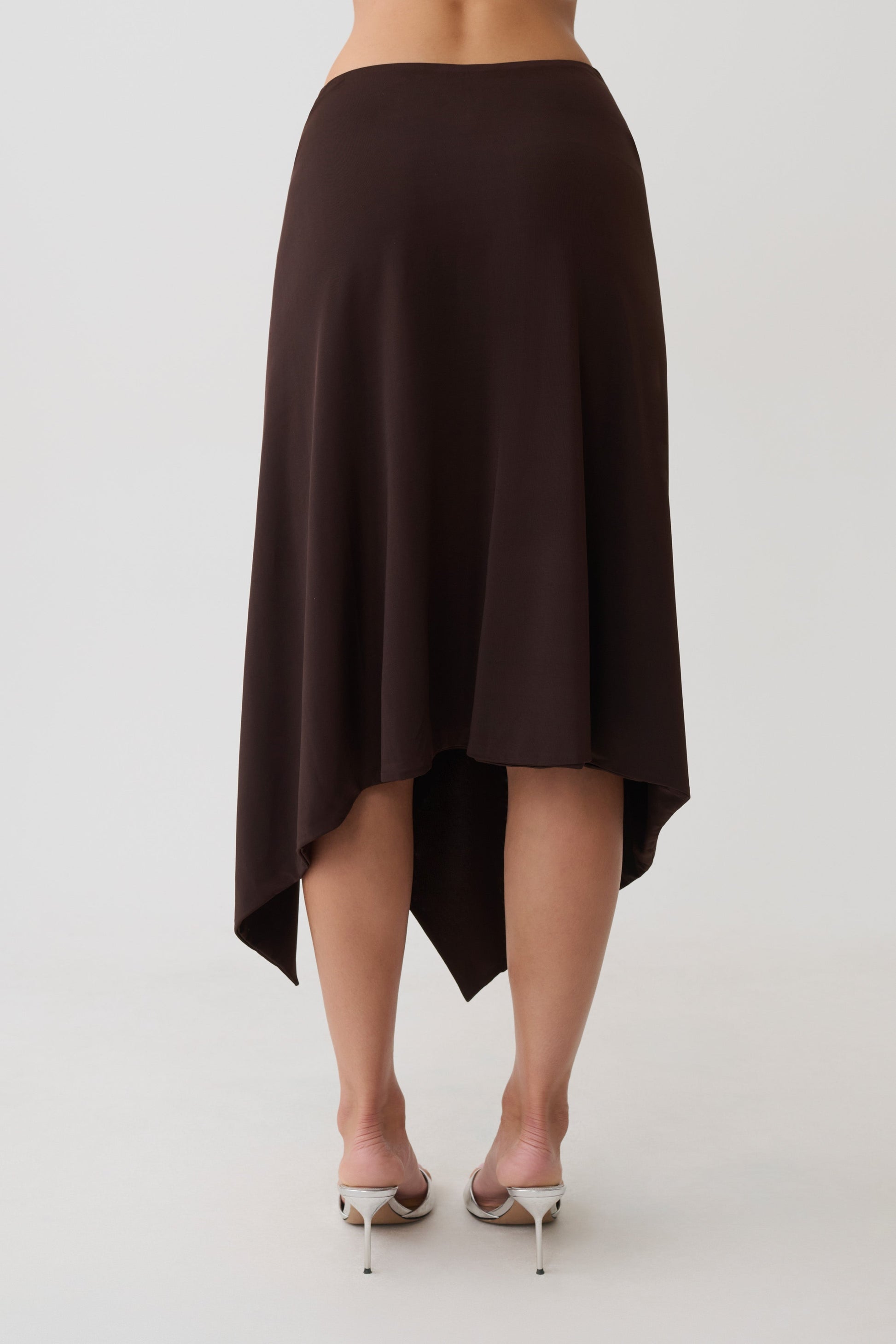 Sault Hankie Midi Skirt with Hardware - Dark Chocolate #6