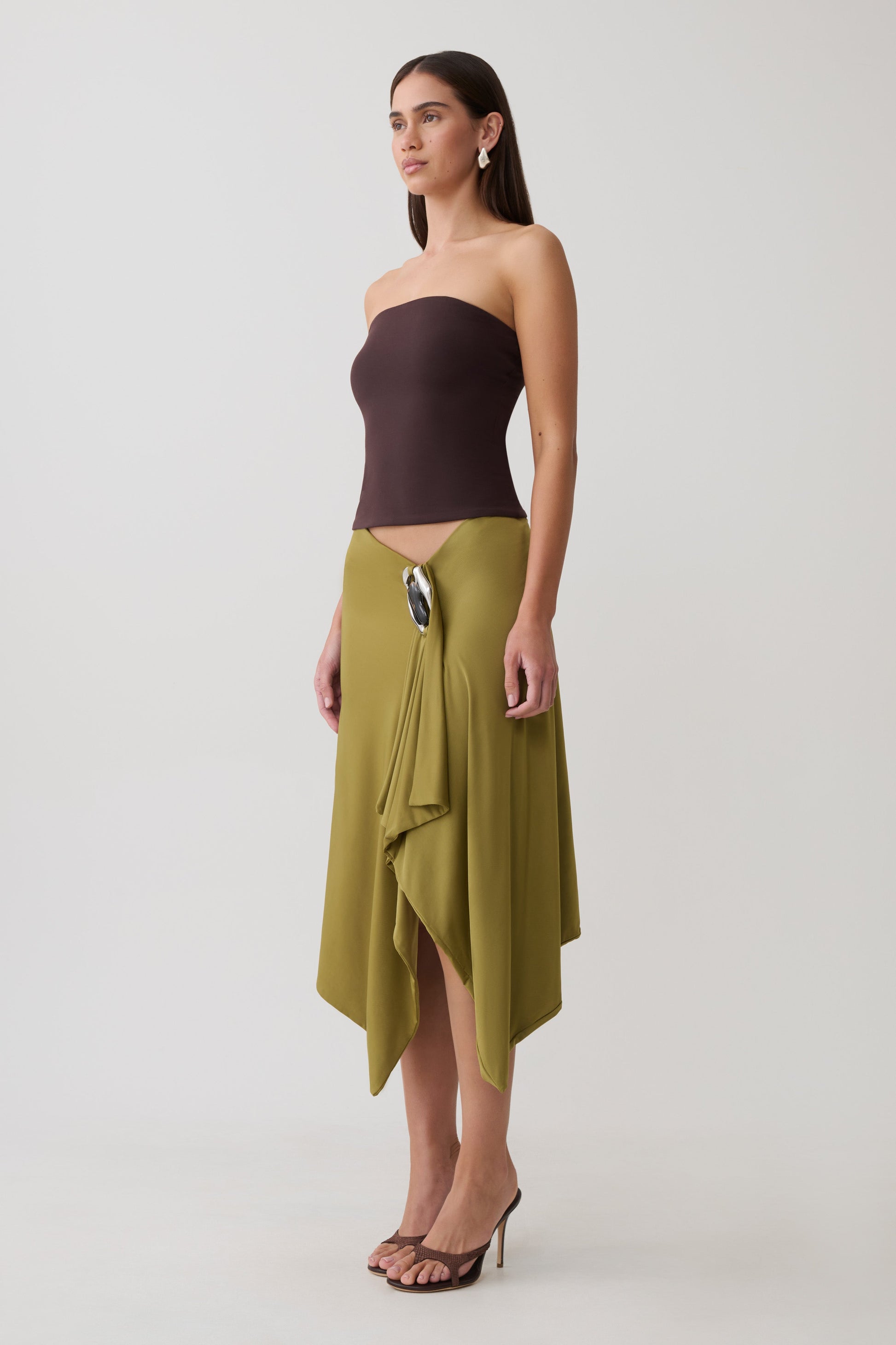 Harley Strapless Bandeau Top - Chocolate #5
