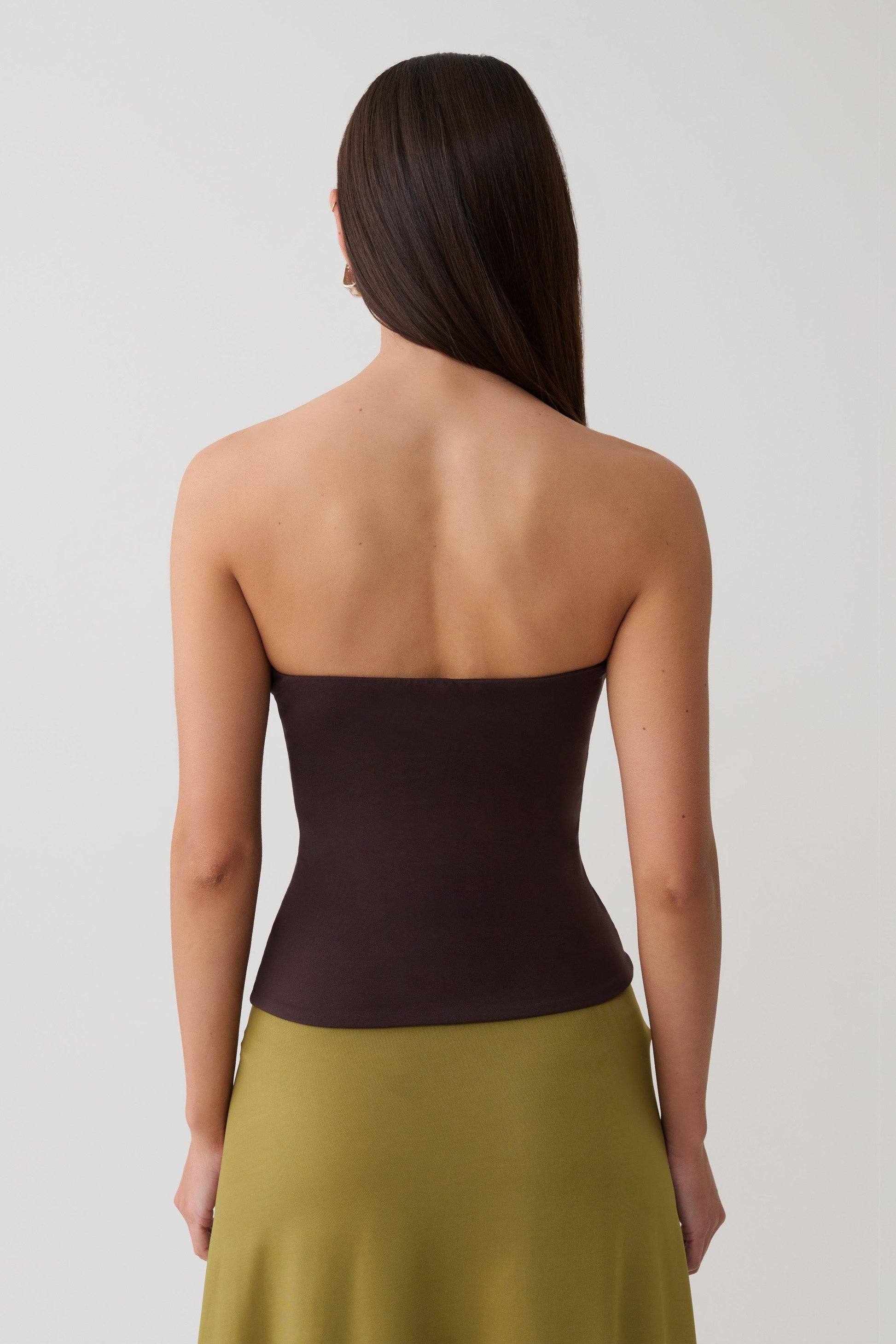 Harley Strapless Bandeau Top - Chocolate #2