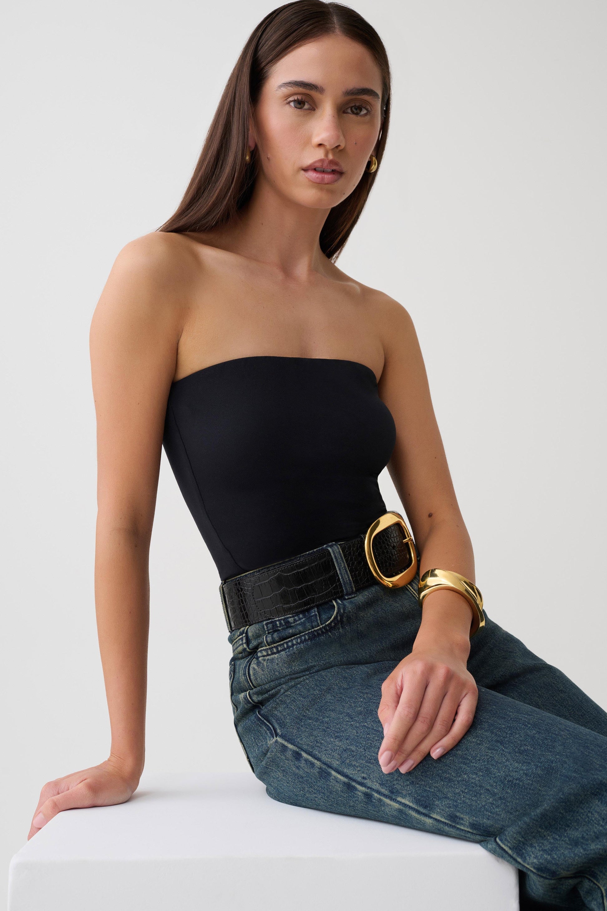 Harley Strapless Bandeau Top - Black #3