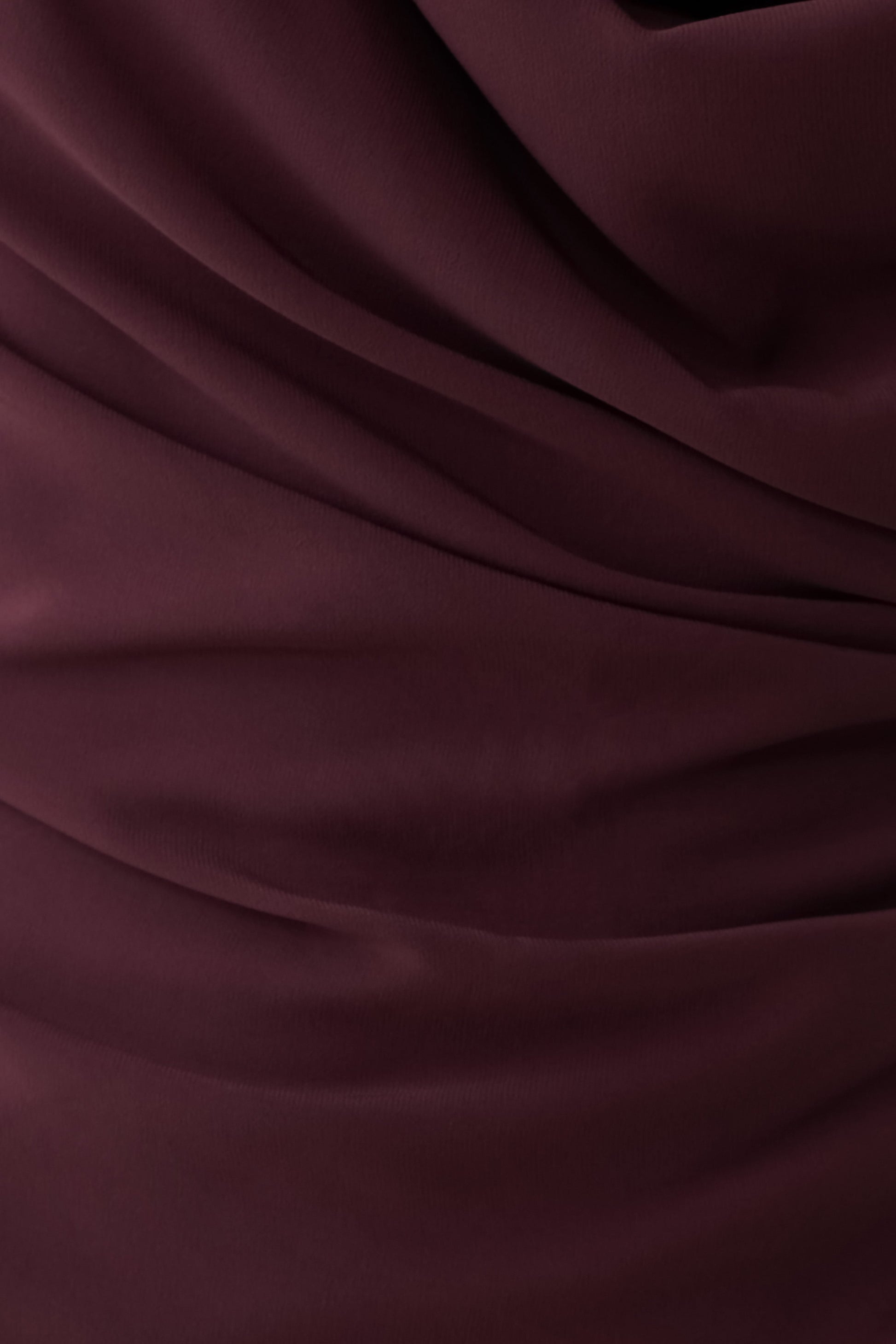 Lucile Cowl Drape Satin Mini Dress - Plum #7