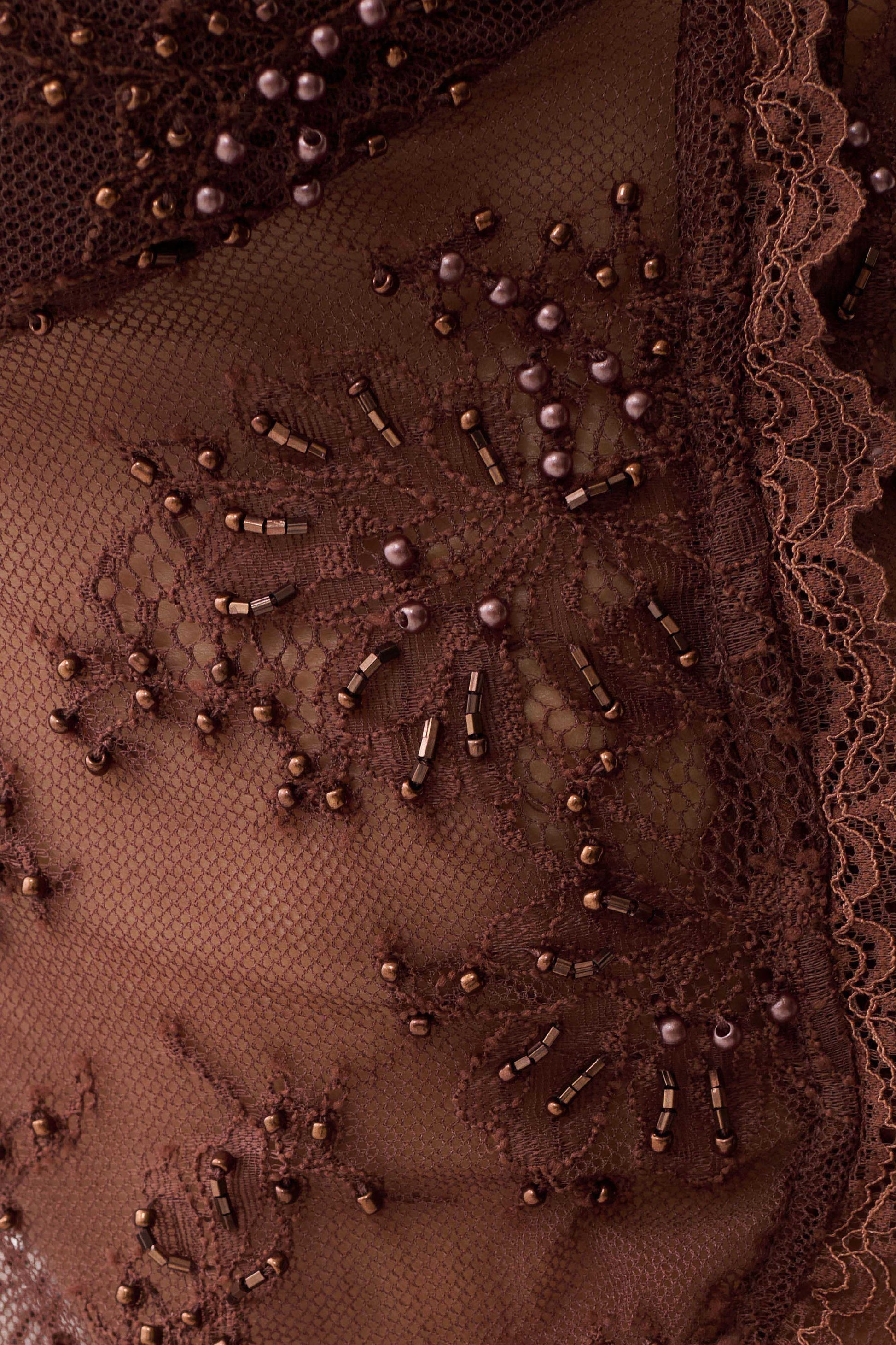 Marcelle Sweetheart Lace Top - Dark Chocolate #8
