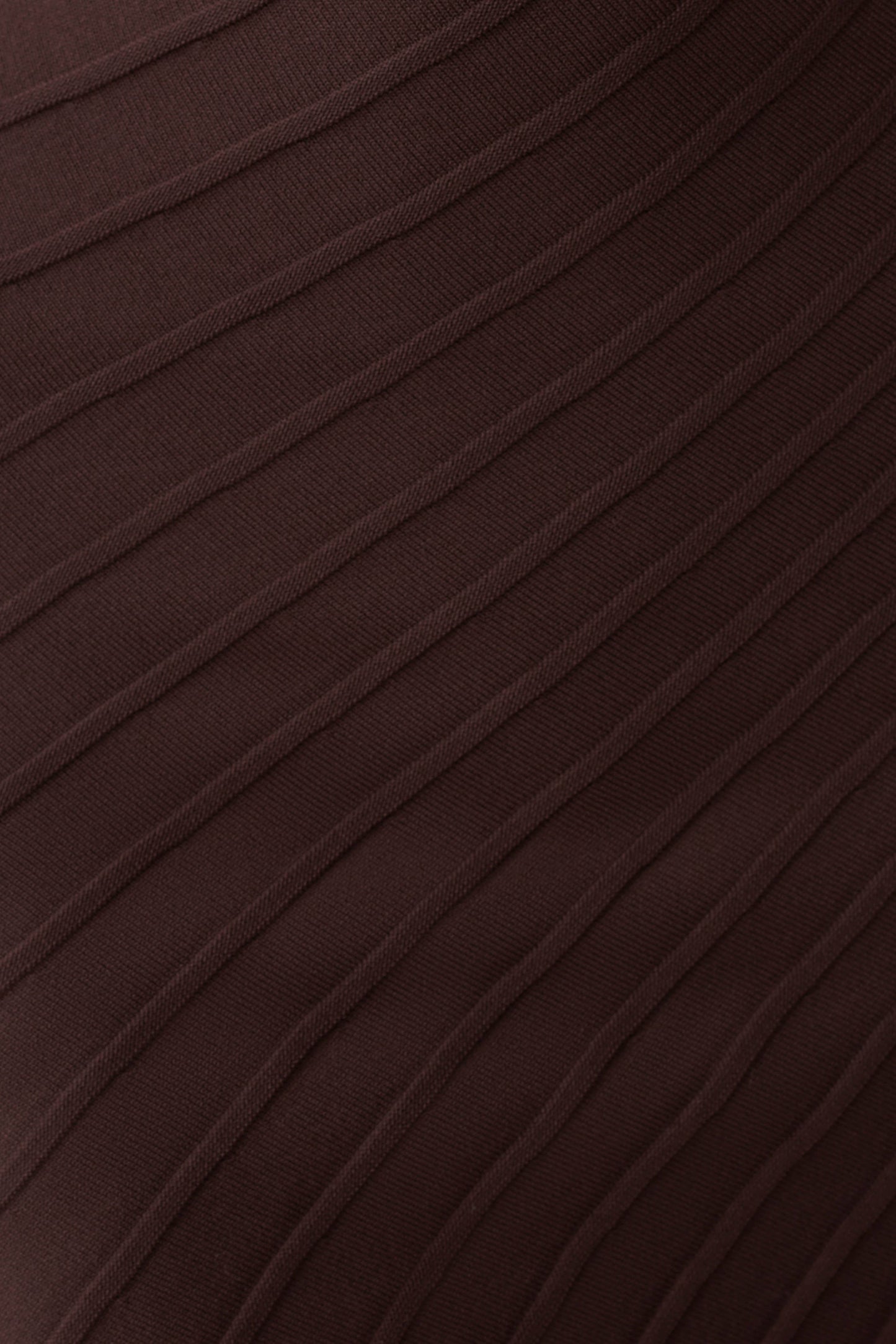 Posy Ribbed Sleeveless Mini Dress - Dark Chocolate