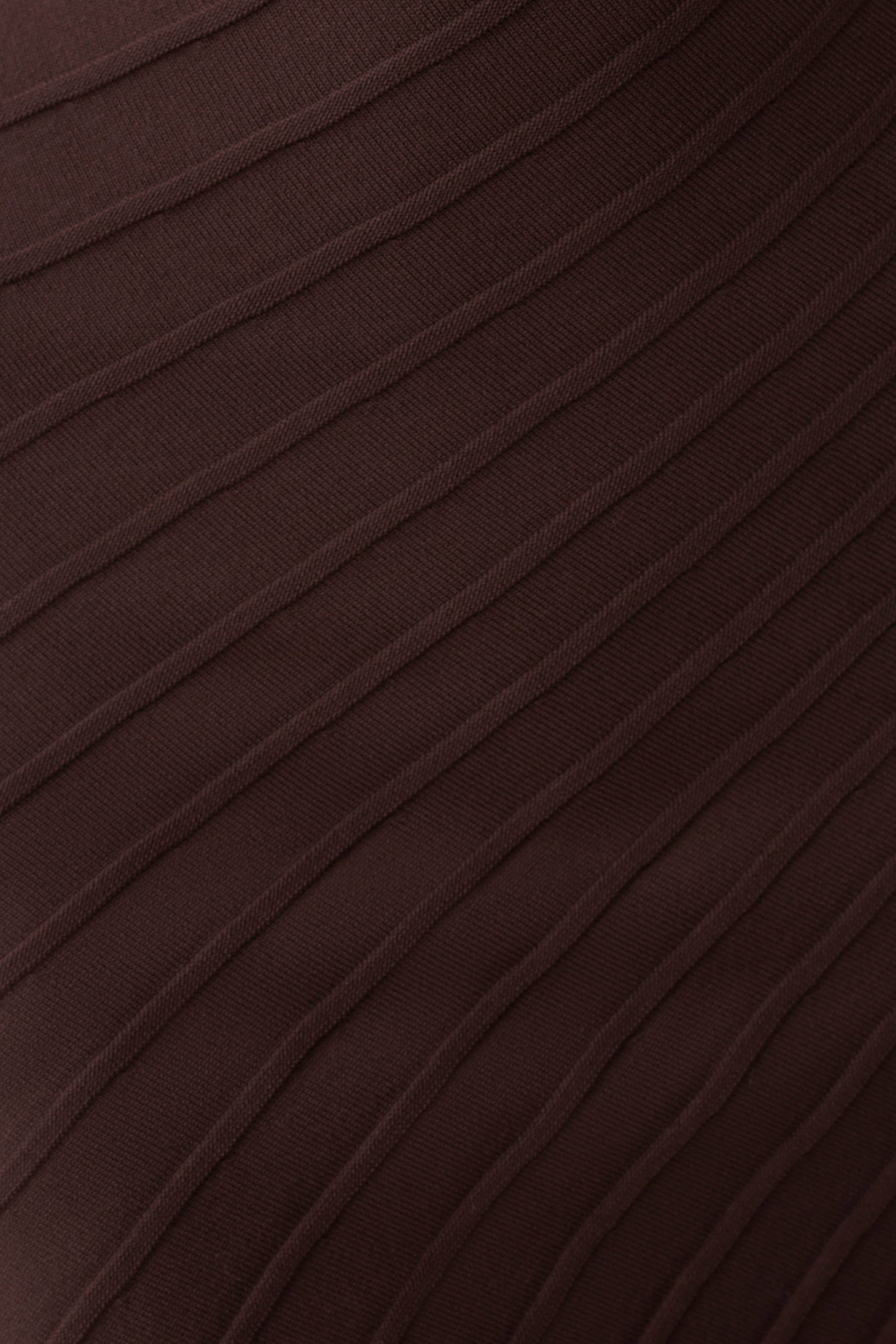 Posy Ribbed Sleeveless Mini Dress - Dark Chocolate #4