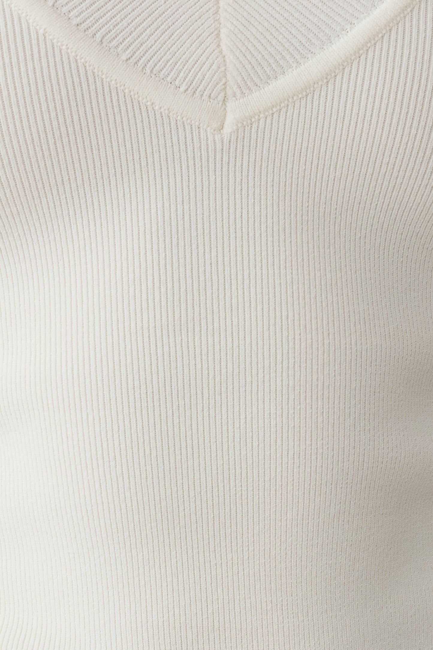 Claudina V-Neck Knit Tank - Ivory