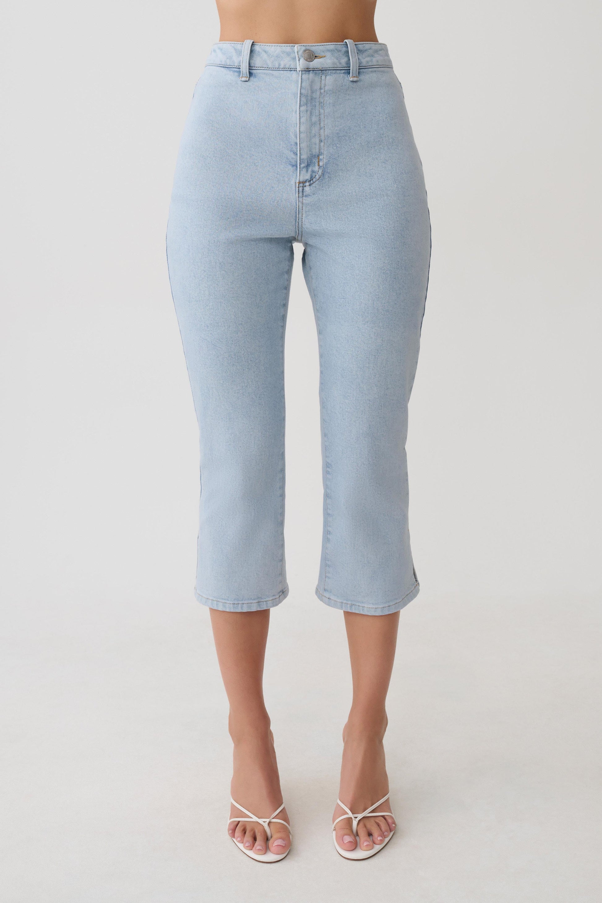 Mary Denim Capris - Light Blue #7