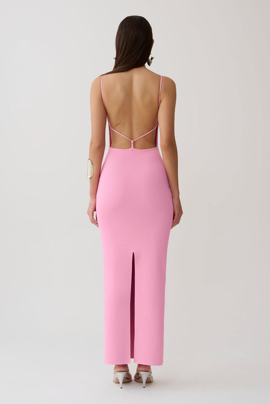 Robin Strappy Back Bandage Maxi Dress - Lipstick Pink